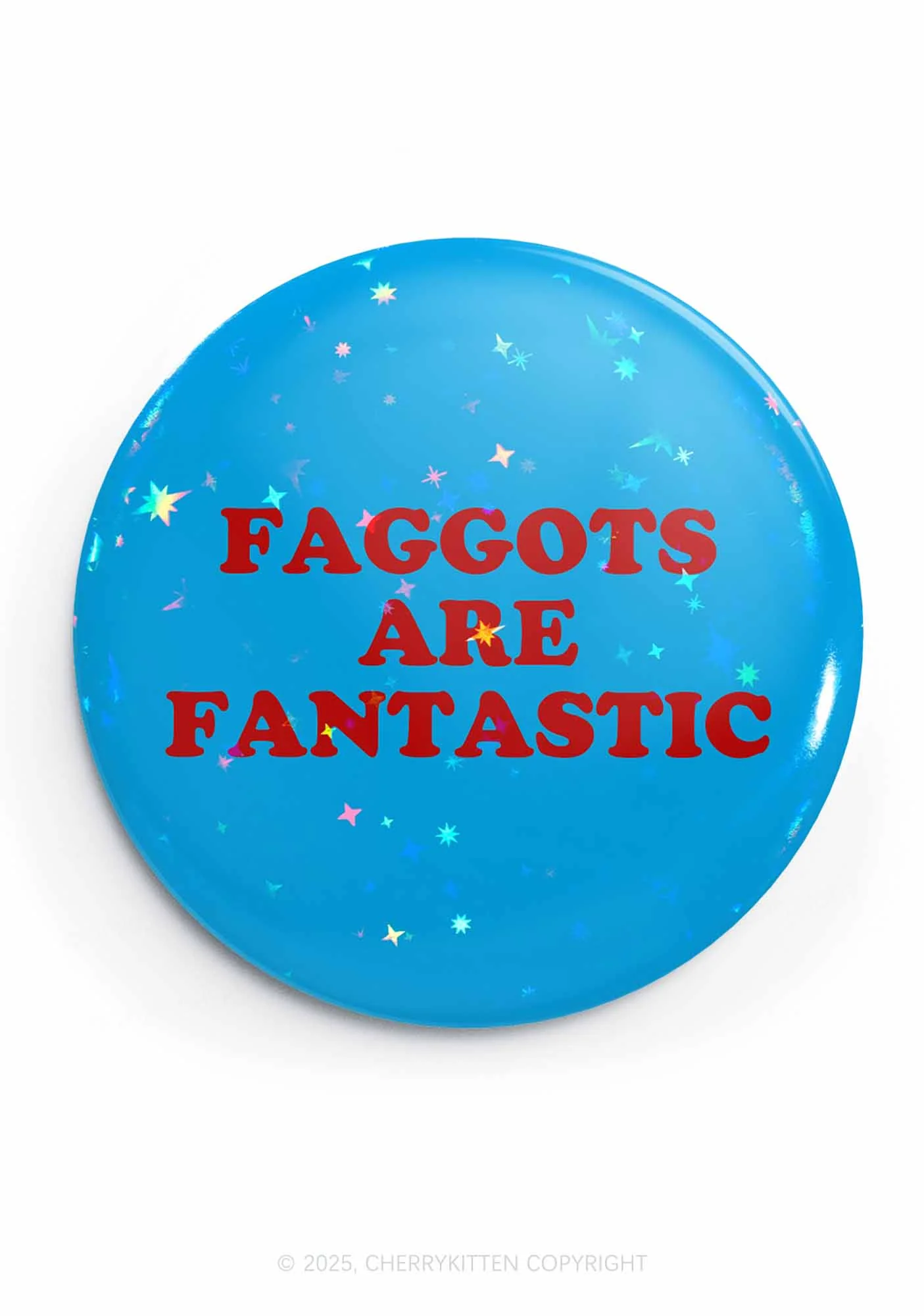 Faggots Are Fantastic Pride 1Pc Y2K Pin Badge Cherrykitten - Image 3