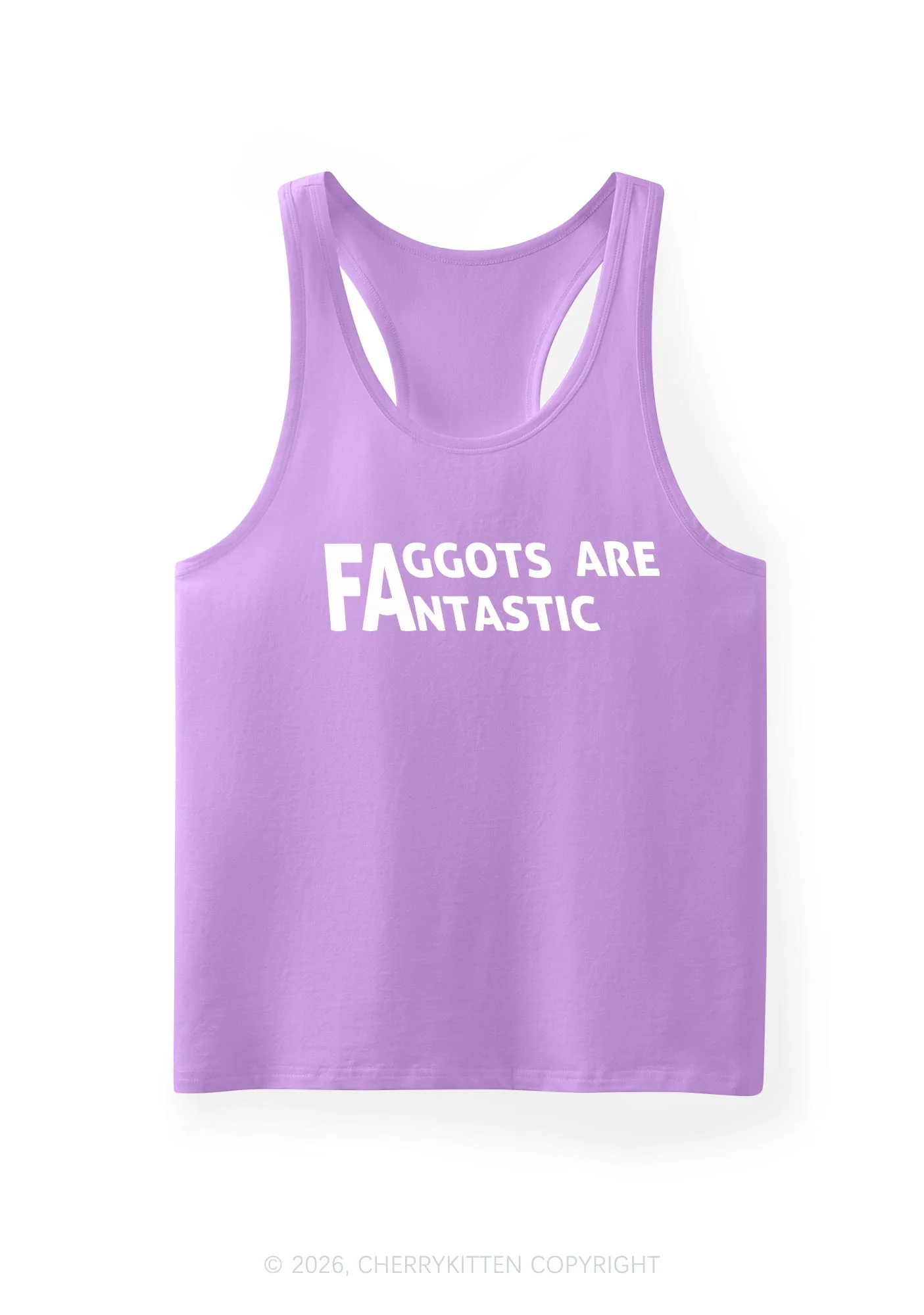 Faggots Are Fantastic Pride Y2K Men Racerback Tank Top Cherrykitten - Image 11