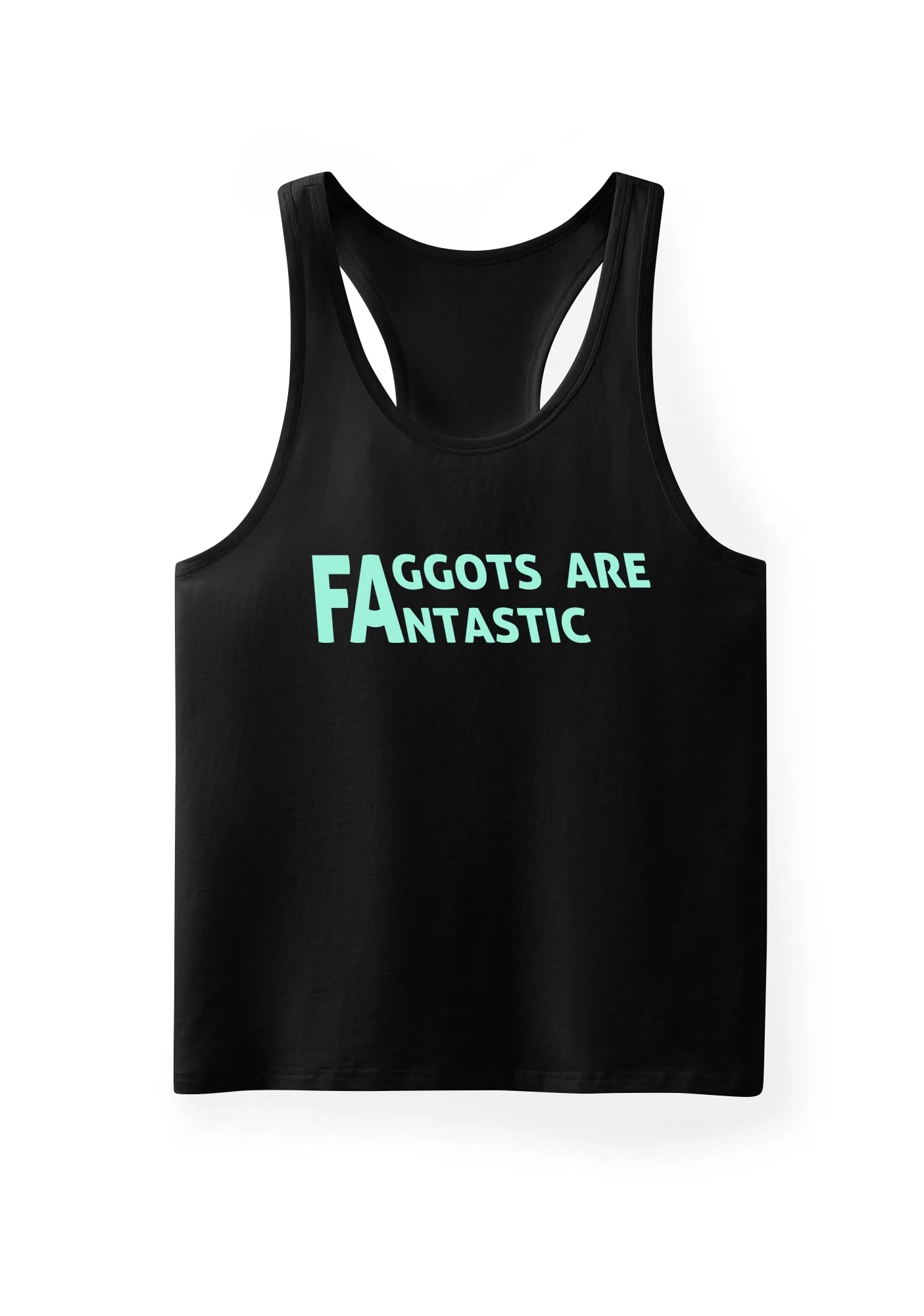 Faggots Are Fantastic Pride Y2K Men Racerback Tank Top Cherrykitten - Image 3