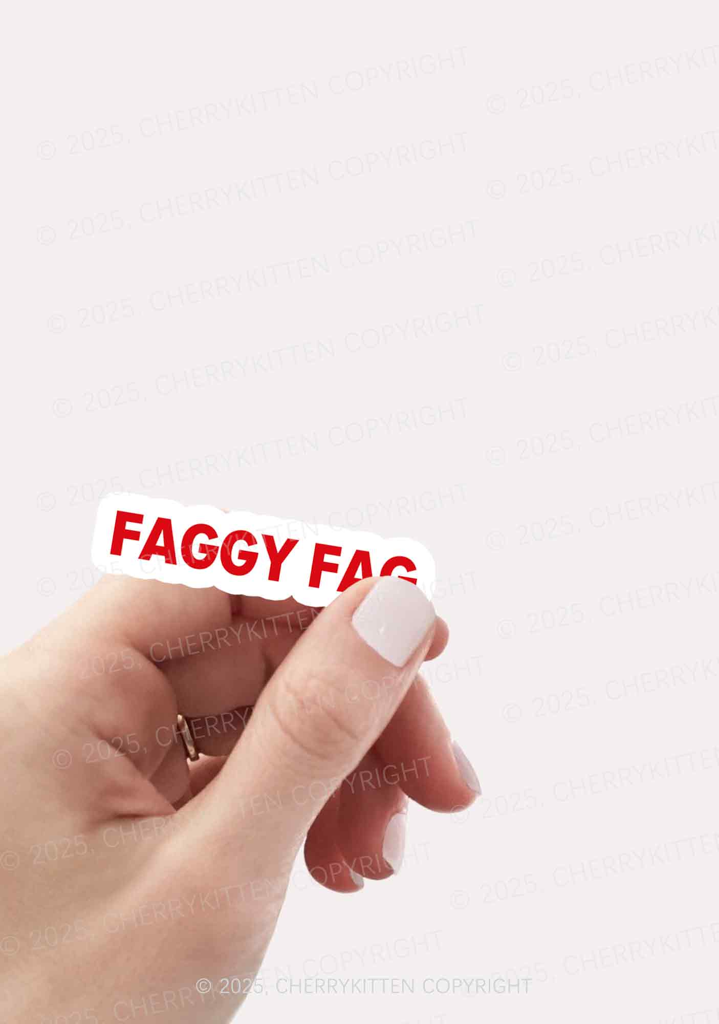 Faggy Fag Pride 1Pc Y2K Sticker Cherrykitten - Image 2