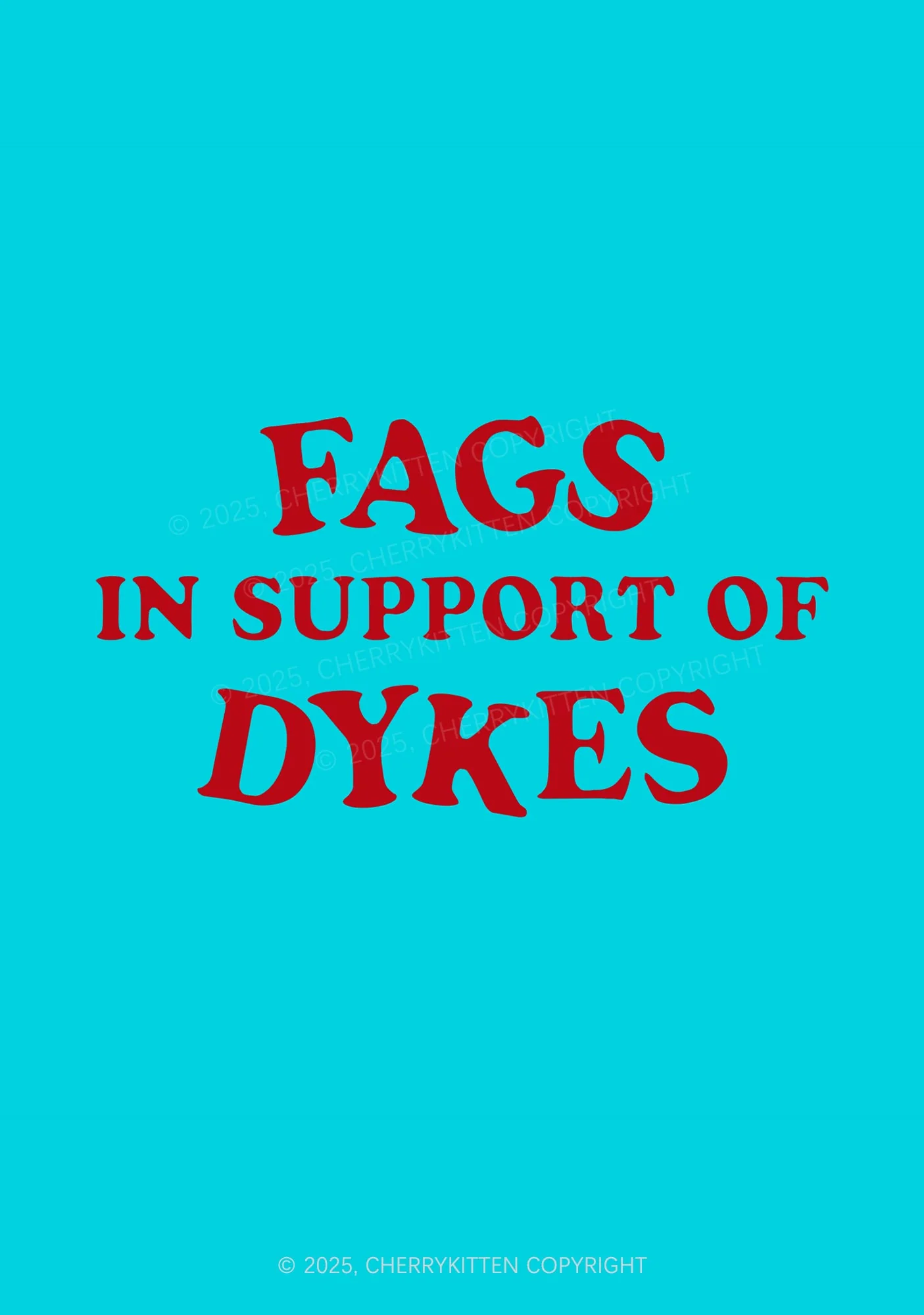 Fags Support Dykes Pride 1Pc Y2K Pin Badge Cherrykitten - Image 2