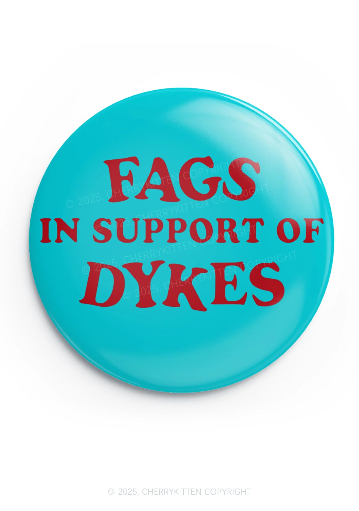 Fags Support Dykes Pride 1Pc Y2K Pin Badge Cherrykitten - Image 3