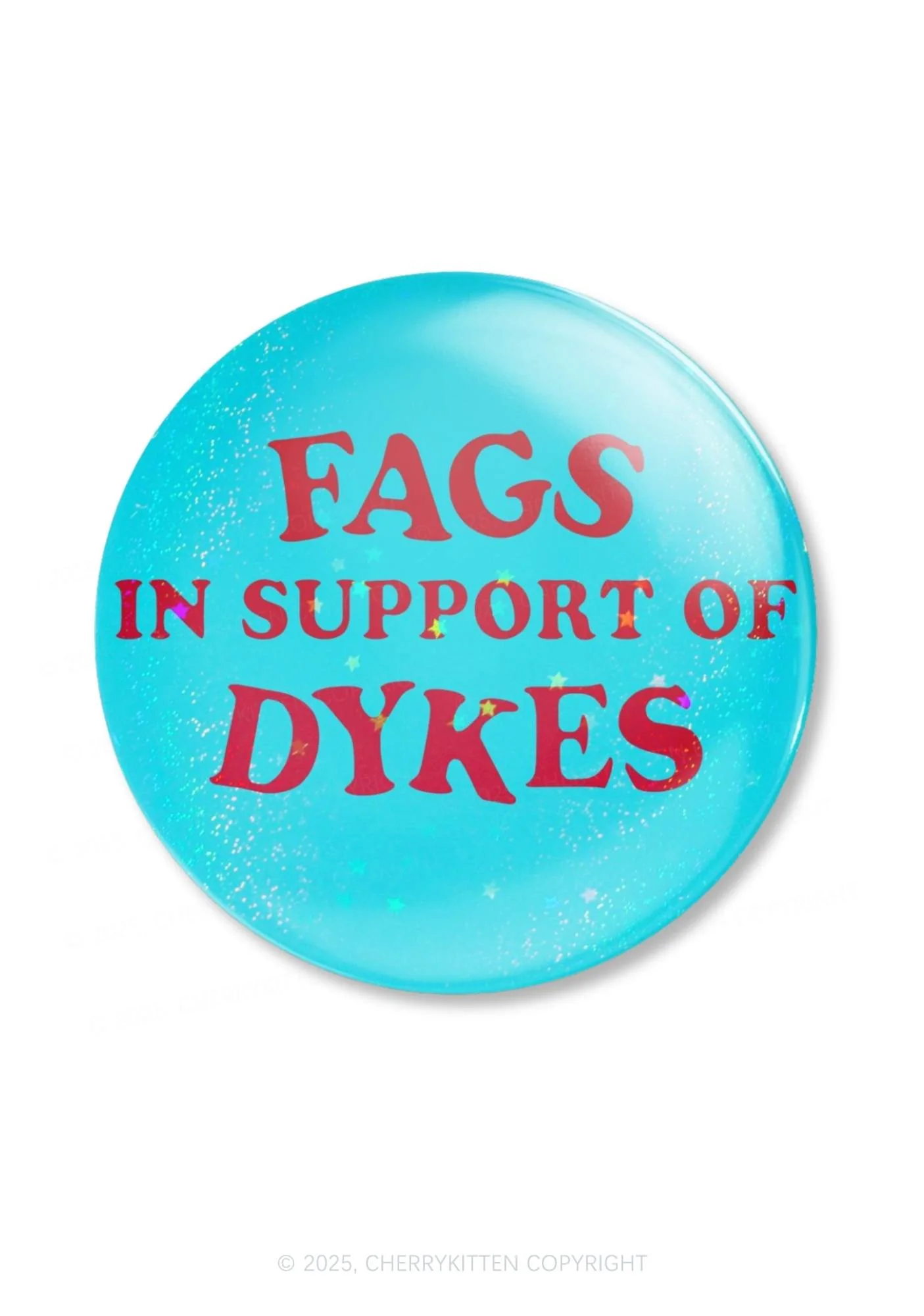 Fags Support Dykes Pride 1Pc Y2K Pin Badge Cherrykitten - Image 4