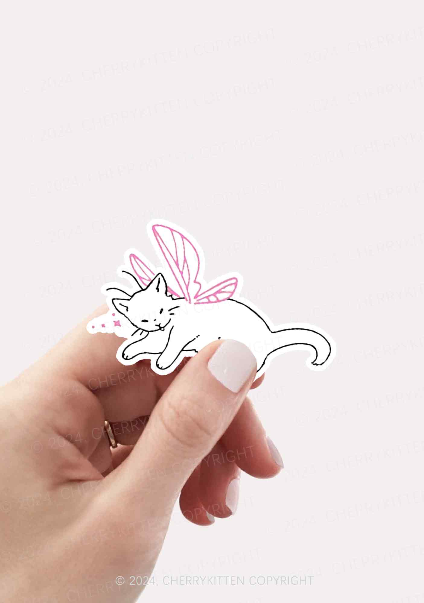 Fairy Cat 1Pc Y2K Sticker Cherrykitten - Image 2