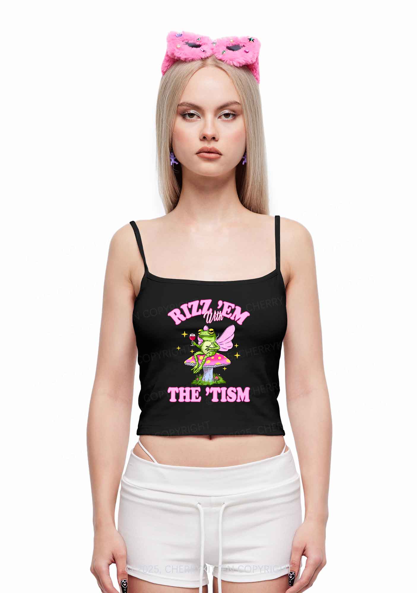 Fairy Frog Rizz Tism Y2K Spaghetti Strap Cami Cherrykitten - Image 2