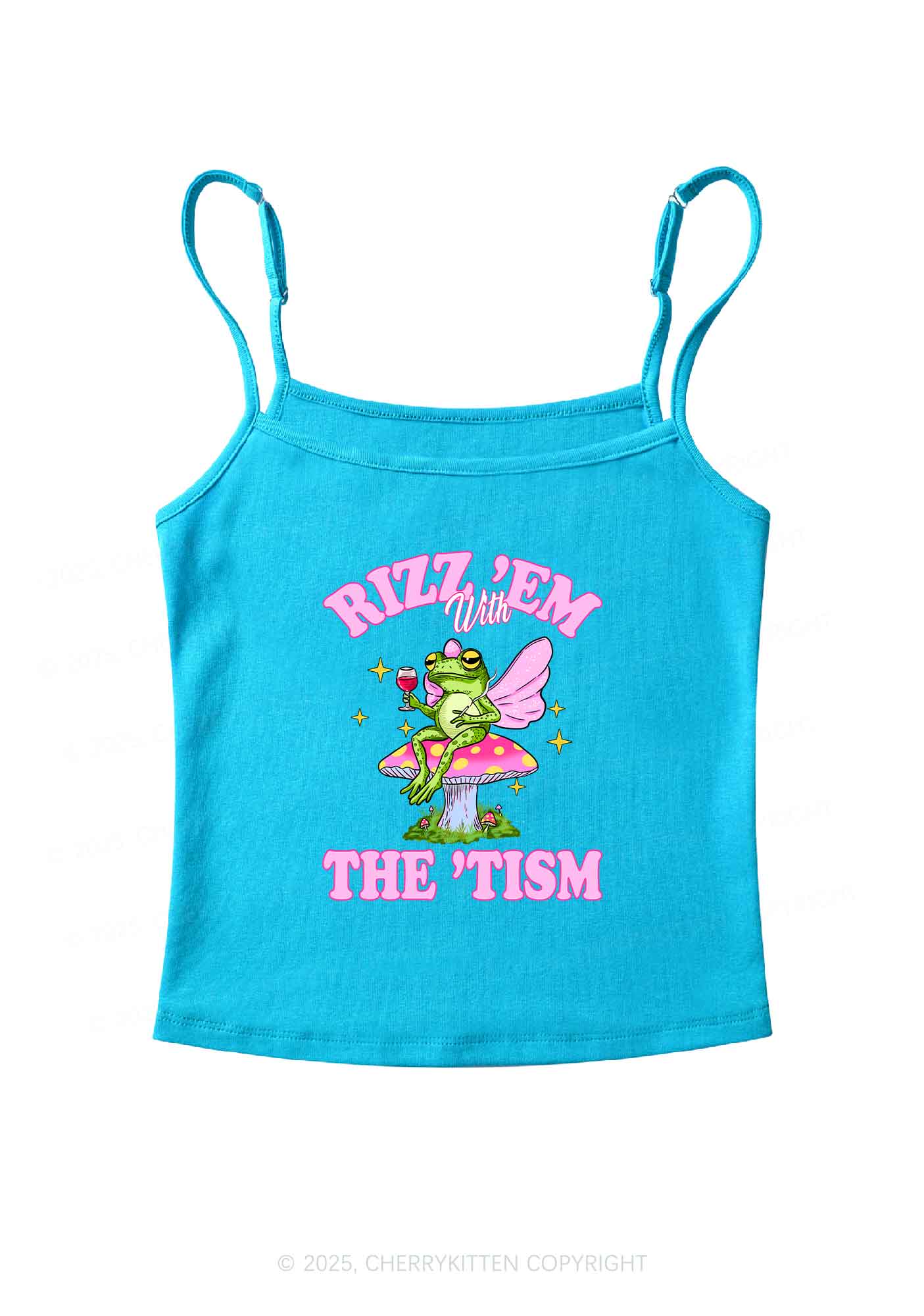 Fairy Frog Rizz Tism Y2K Spaghetti Strap Cami Cherrykitten - Image 4