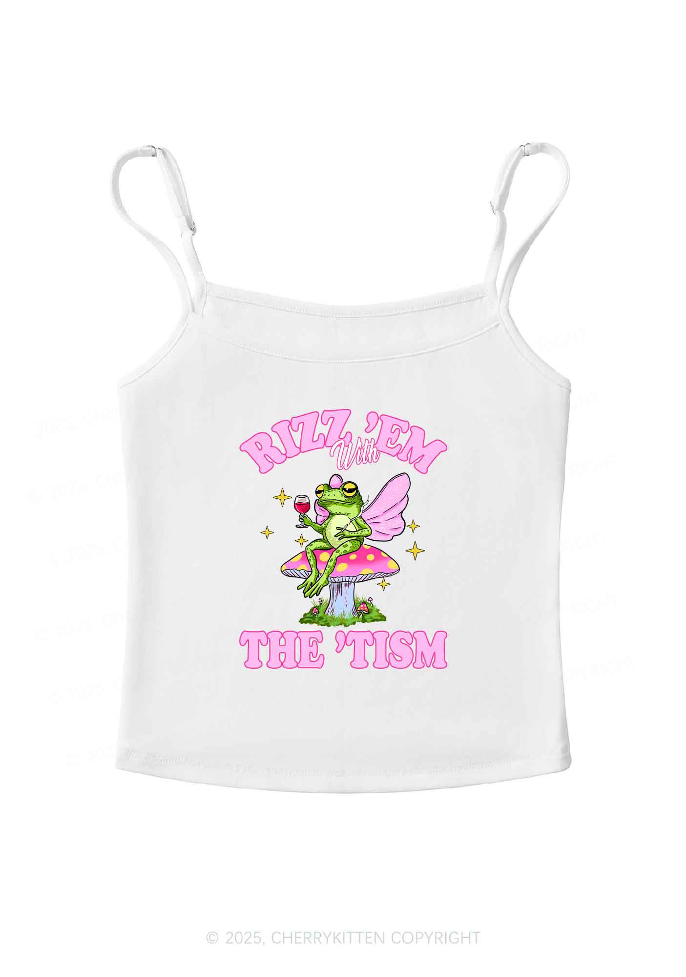 Fairy Frog Rizz Tism Y2K Spaghetti Strap Cami Cherrykitten - Image 7