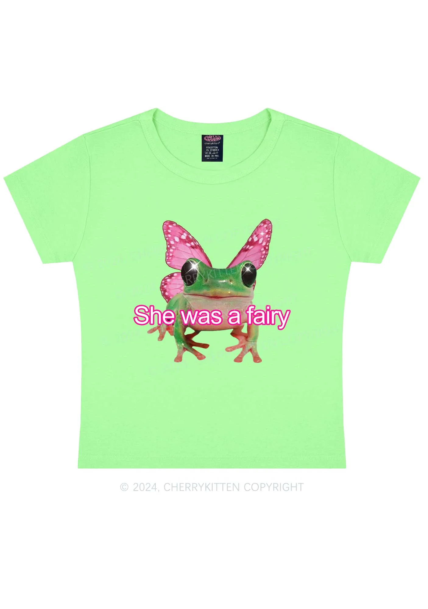 Fairy Frog Y2K Baby Tee Cherrykitten - Image 13
