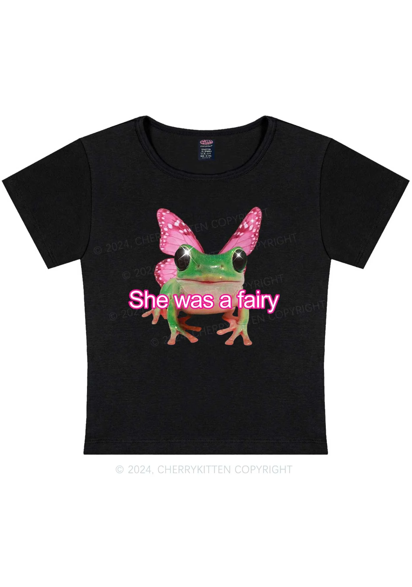 Fairy Frog Y2K Baby Tee Cherrykitten - Image 5