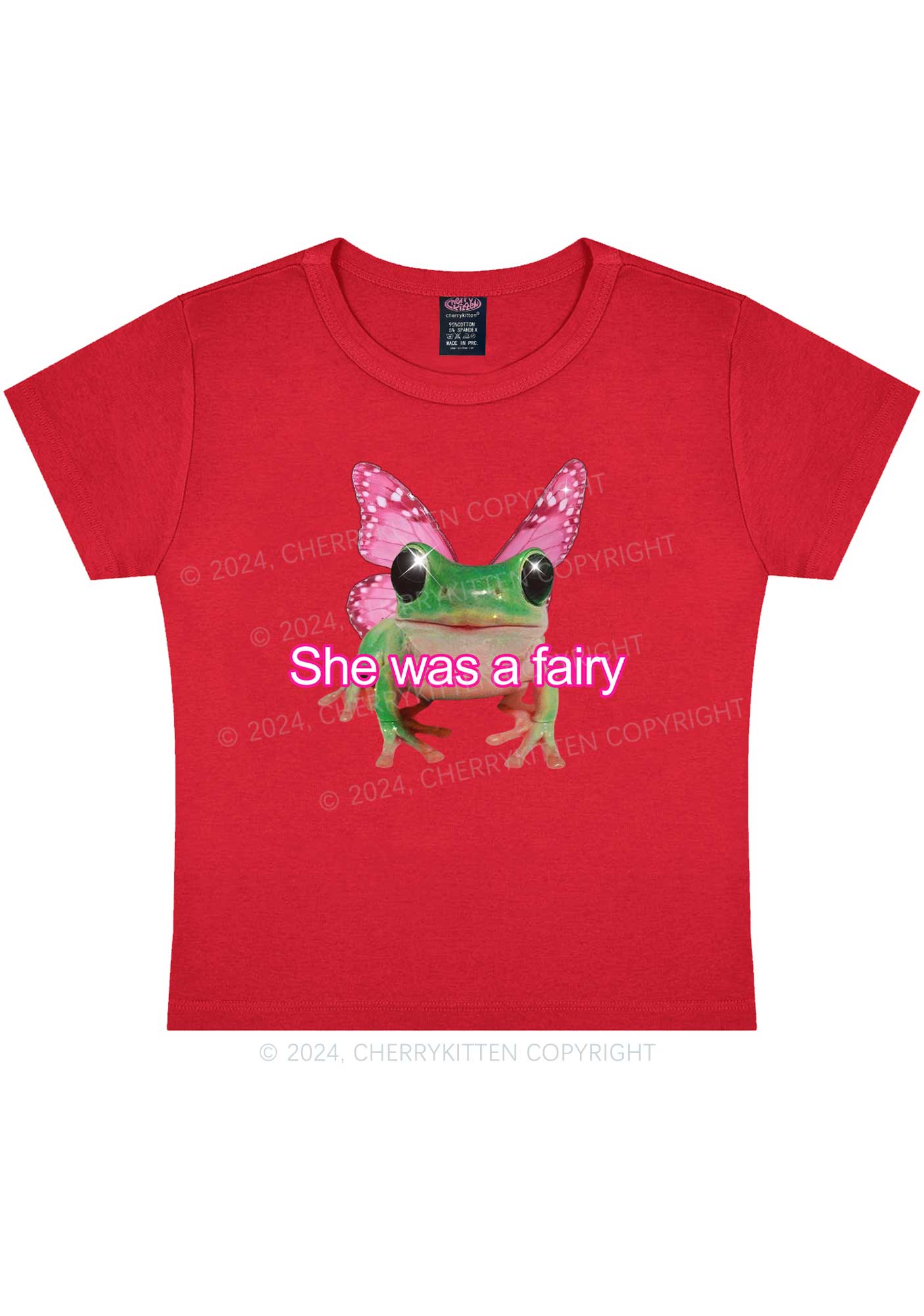 Fairy Frog Y2K Baby Tee Cherrykitten - Image 9
