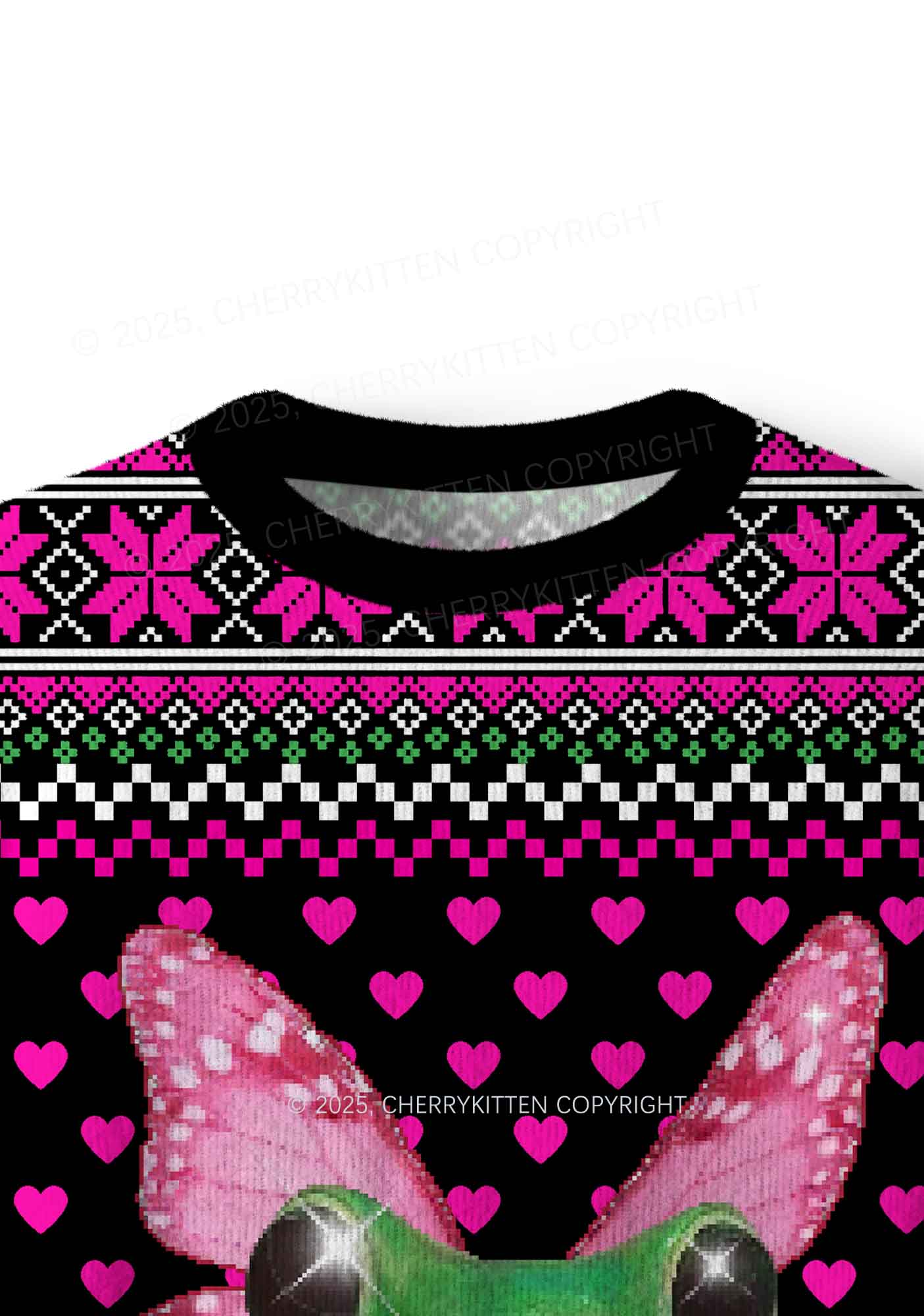 Fairy Frog Y2K Christmas Knit Sweatshirt Cherrykitten - Image 5