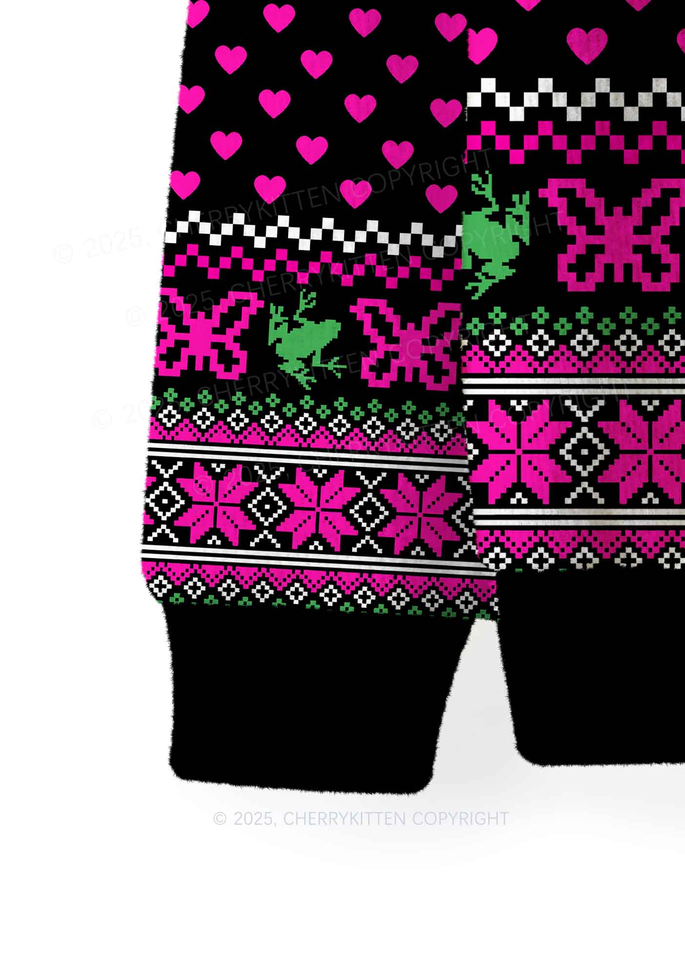 Fairy Frog Y2K Christmas Knit Sweatshirt Cherrykitten - Image 6