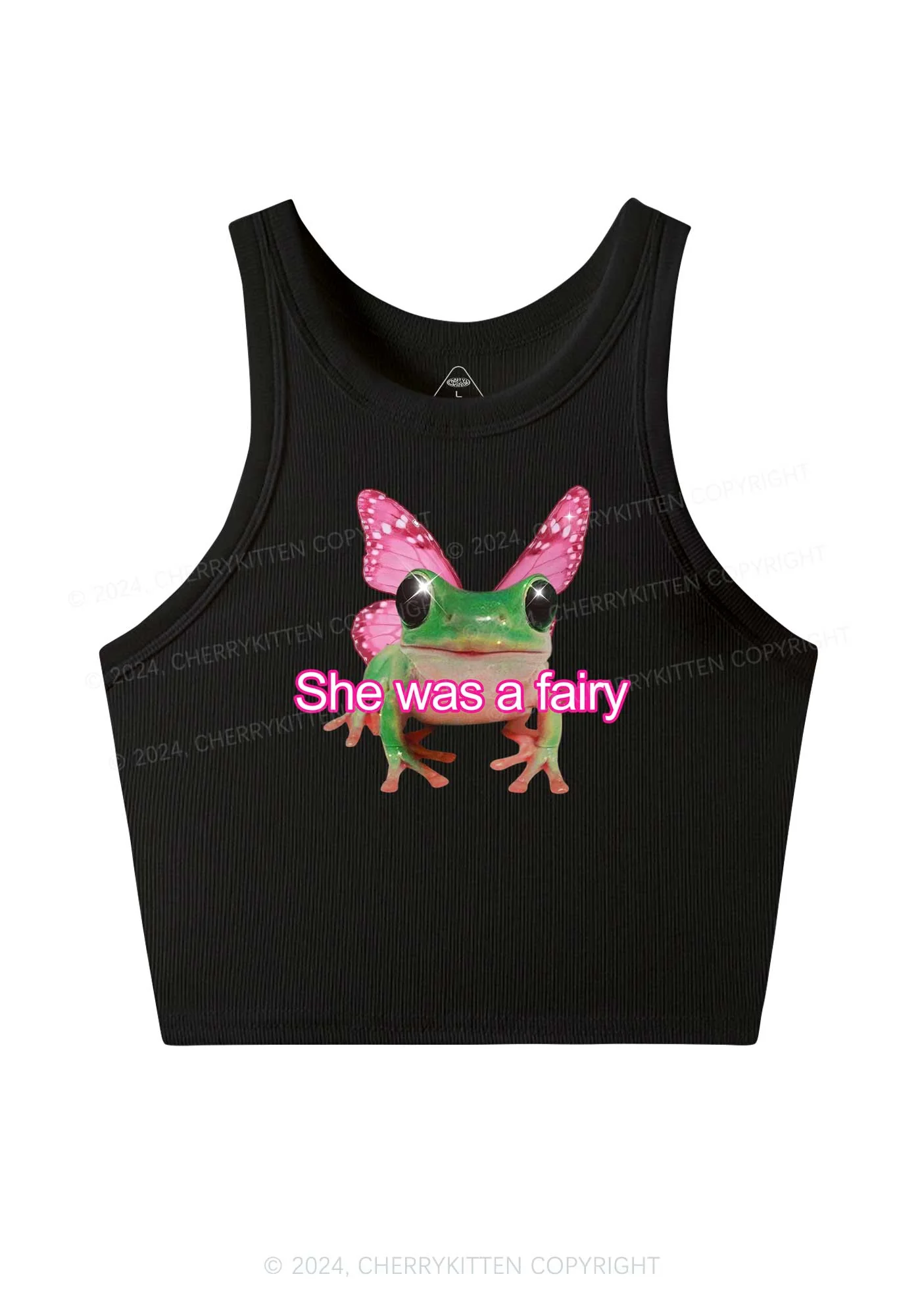 Fairy Frog Y2K Crop Tank Top Cherrykitten - Image 3