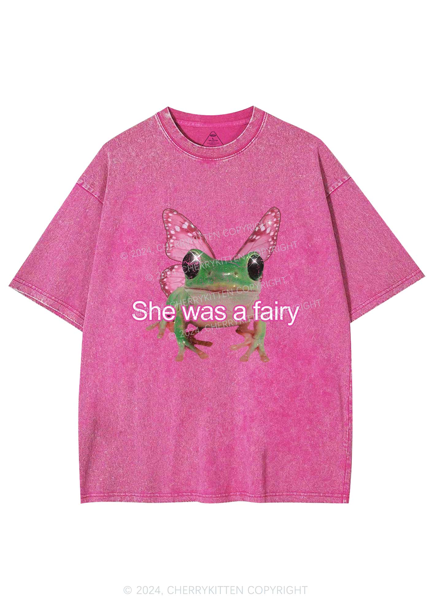 Fairy Frog Y2K Washed Tee Cherrykitten - Image 3