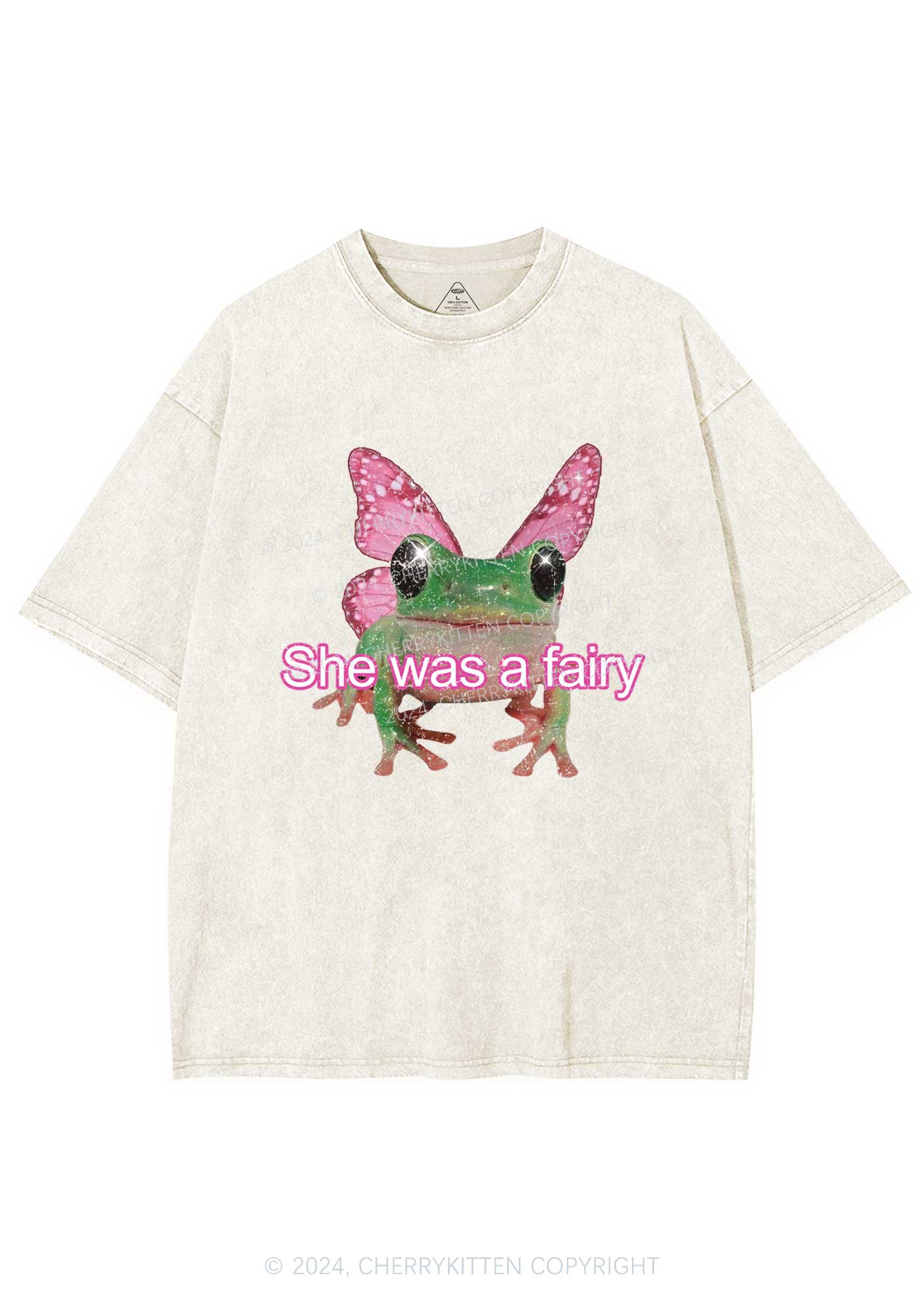 Fairy Frog Y2K Washed Tee Cherrykitten - Image 4
