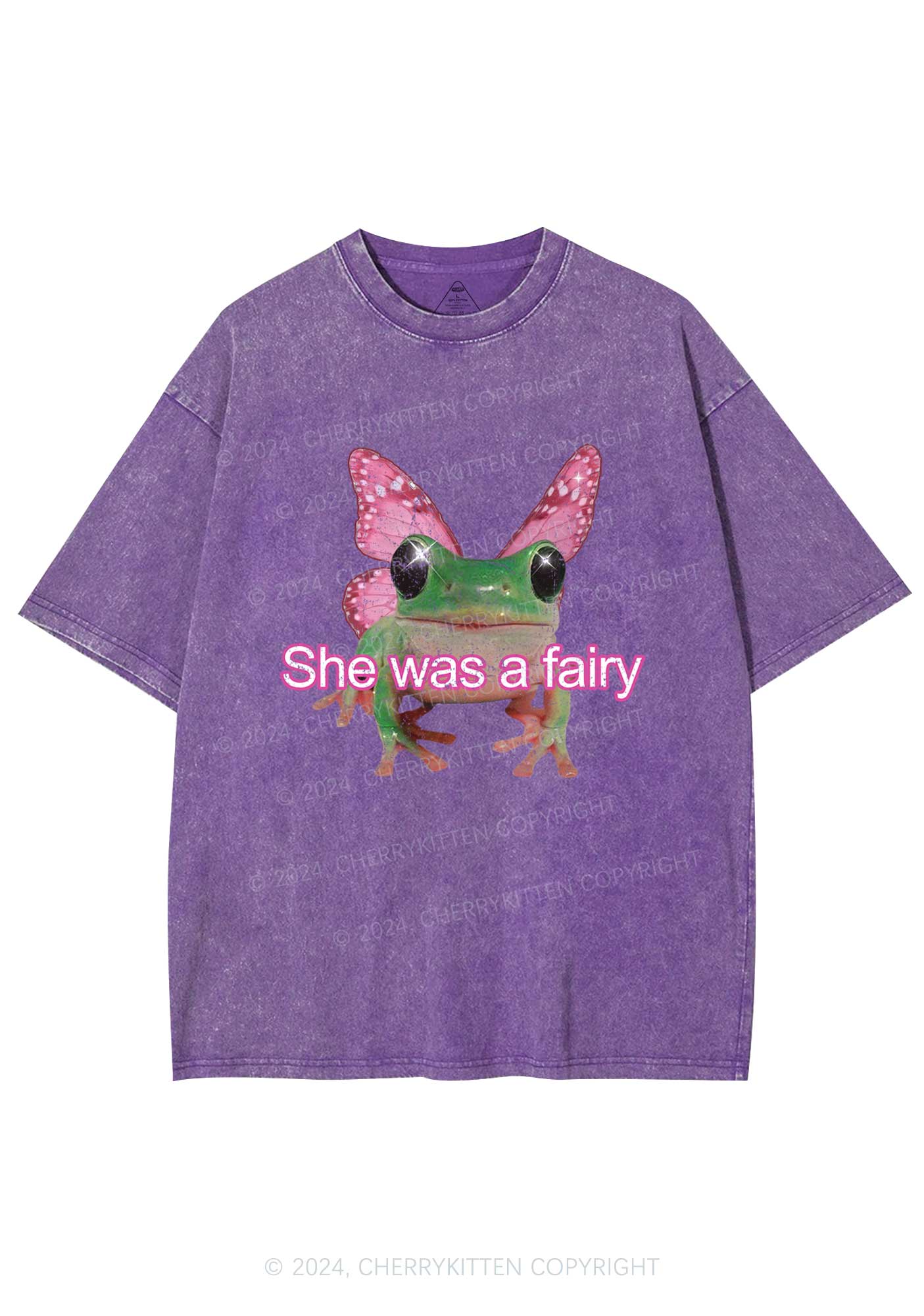 Fairy Frog Y2K Washed Tee Cherrykitten - Image 5