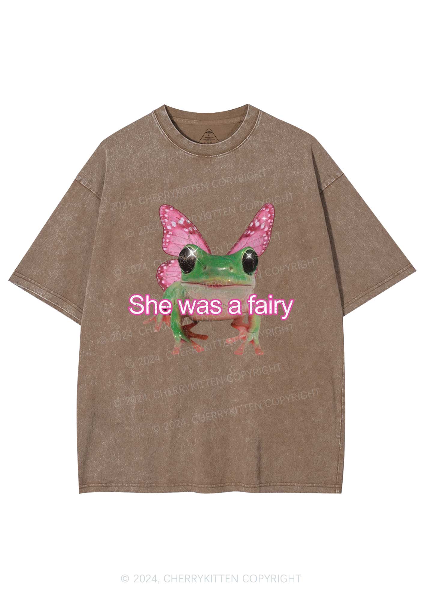 Fairy Frog Y2K Washed Tee Cherrykitten - Image 7