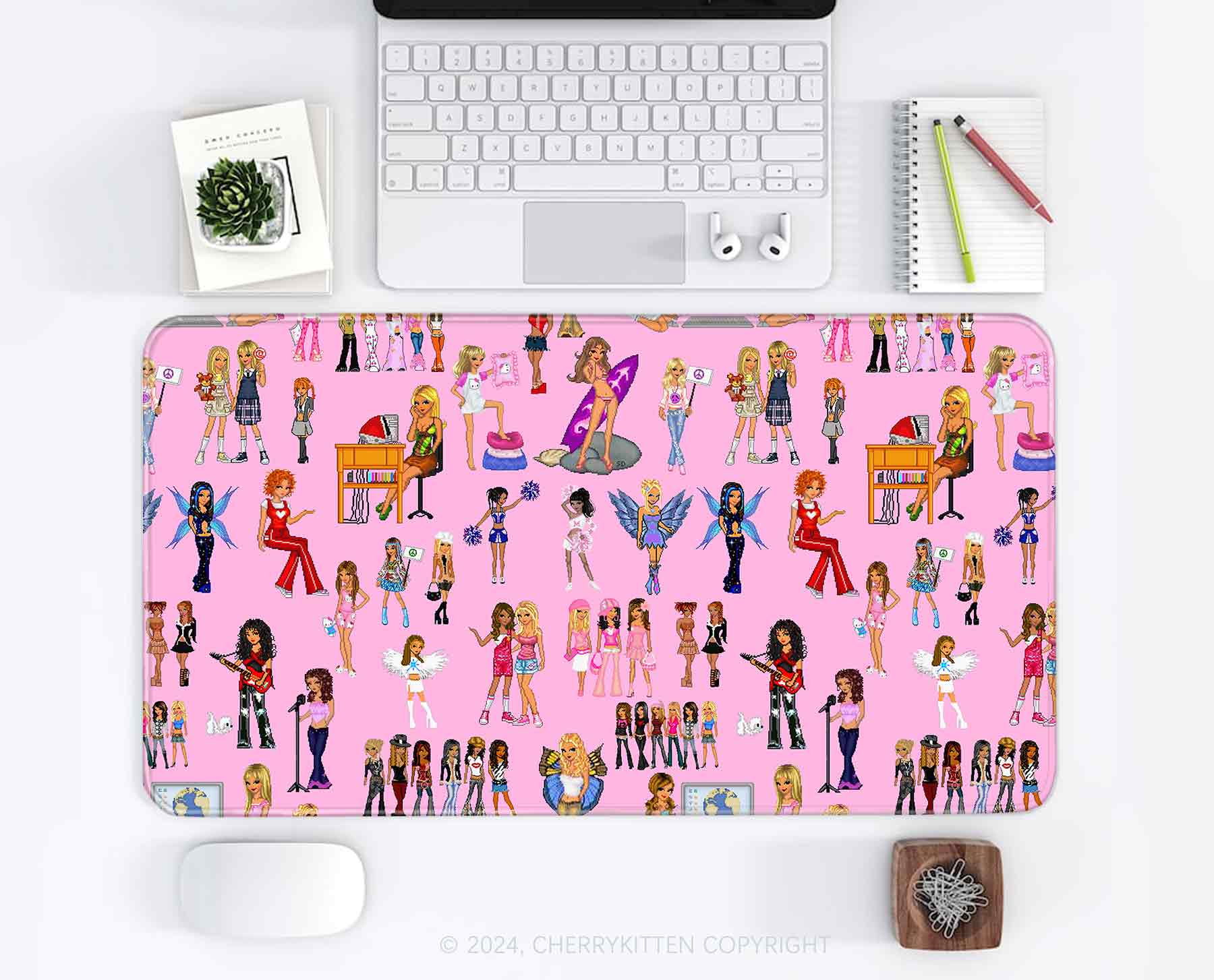 Fairy Girls Y2K Desk Mat Cherrykitten - Image 2