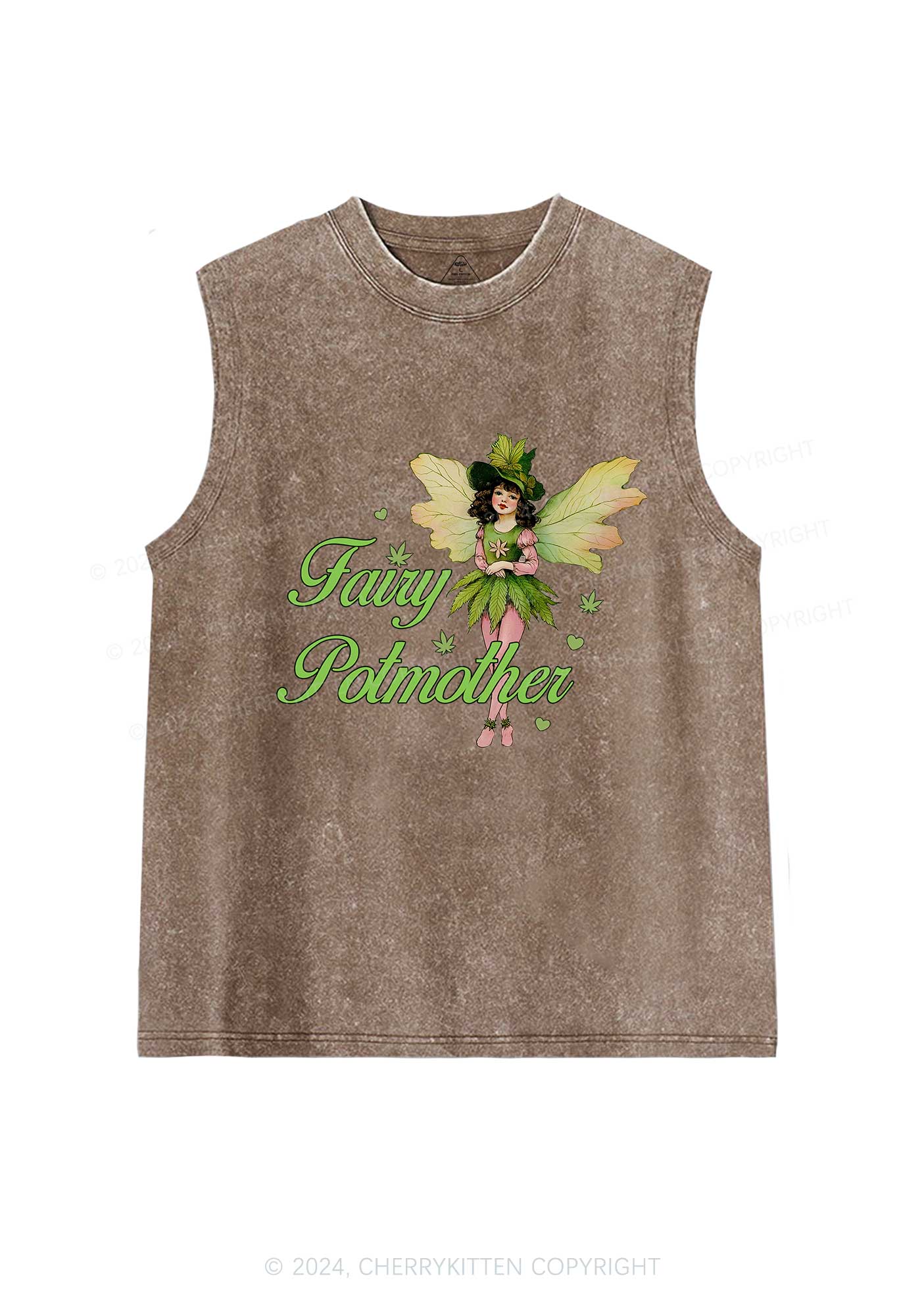 Fairy Potmother Y2K Washed Tank Cherrykitten - Image 5