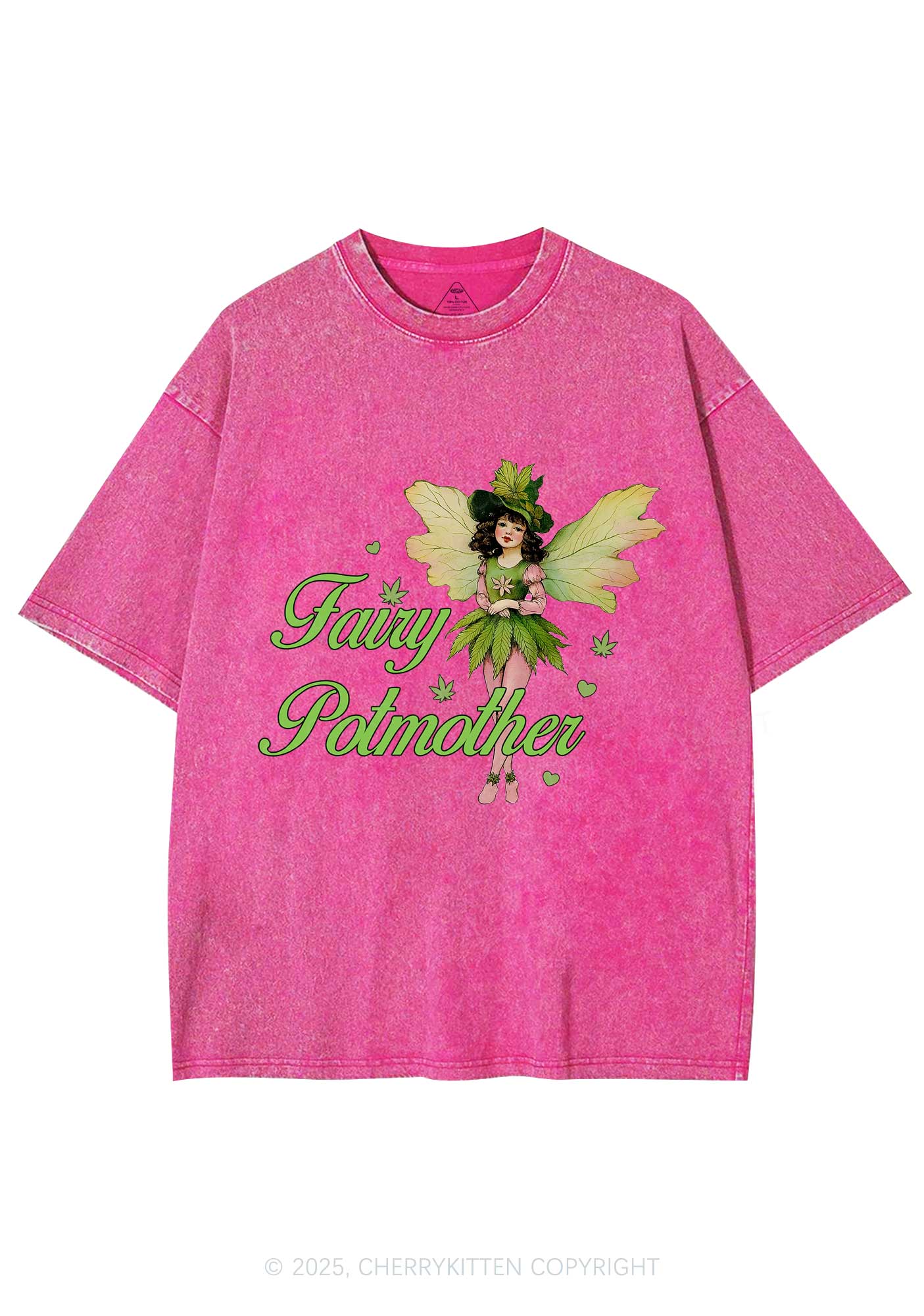 Fairy Potmother Y2K Washed Tee Cherrykitten - Image 3