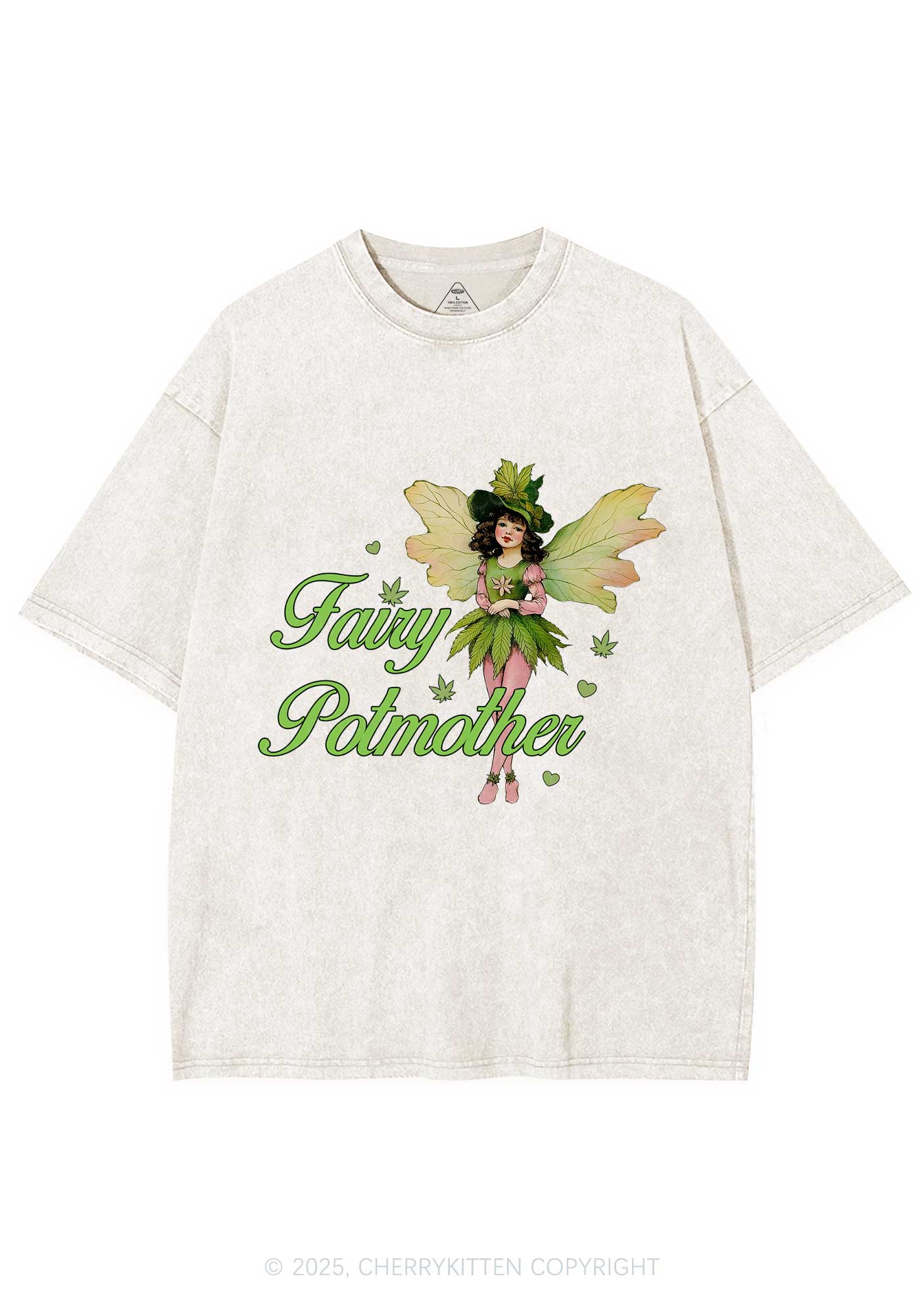 Fairy Potmother Y2K Washed Tee Cherrykitten - Image 4
