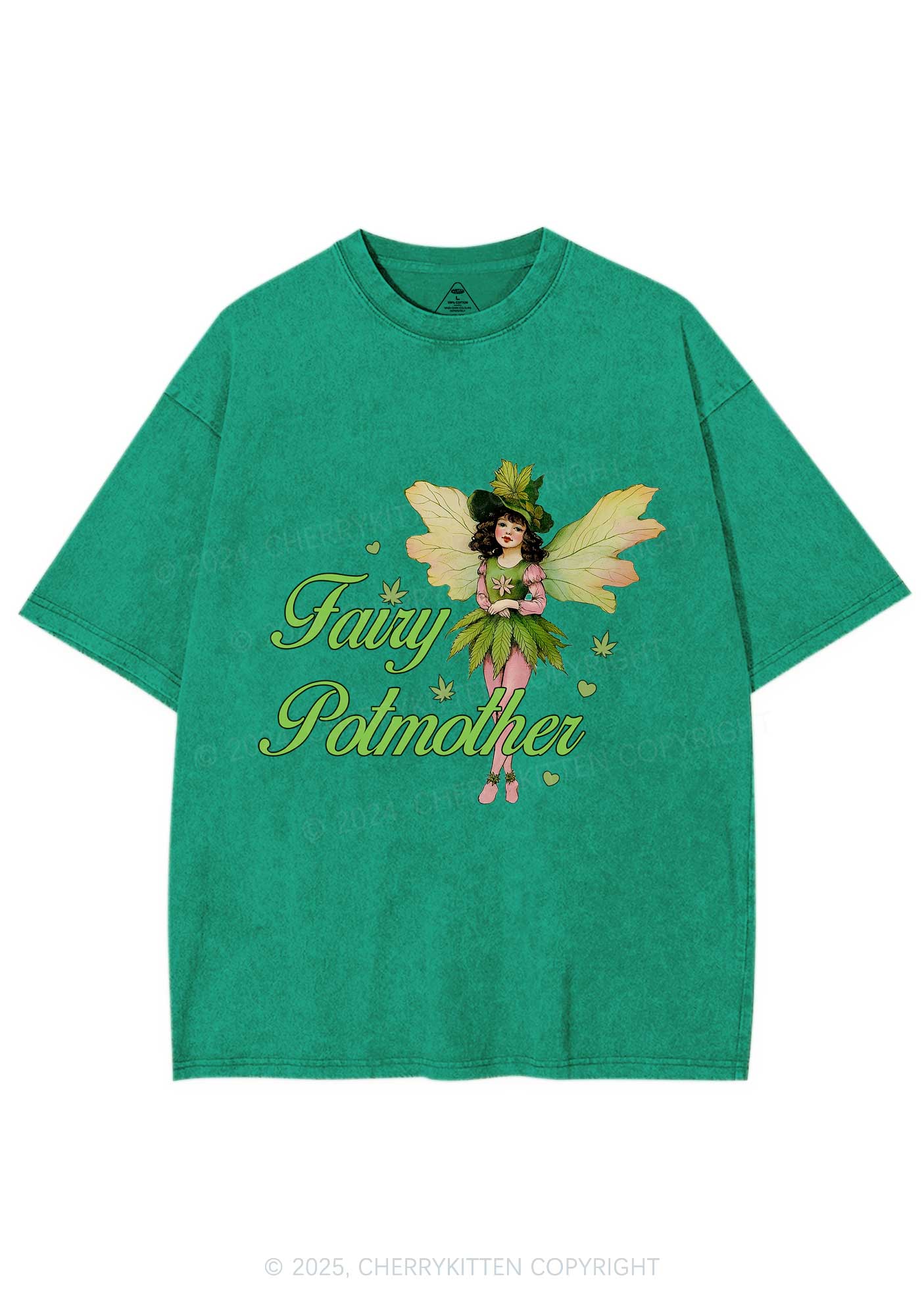 Fairy Potmother Y2K Washed Tee Cherrykitten - Image 5