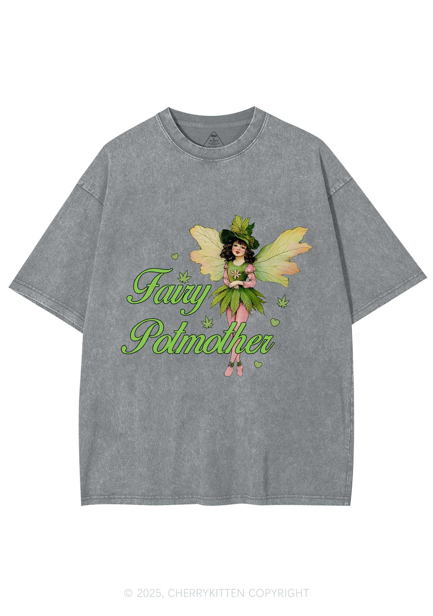 Fairy Potmother Y2K Washed Tee Cherrykitten - Image 7