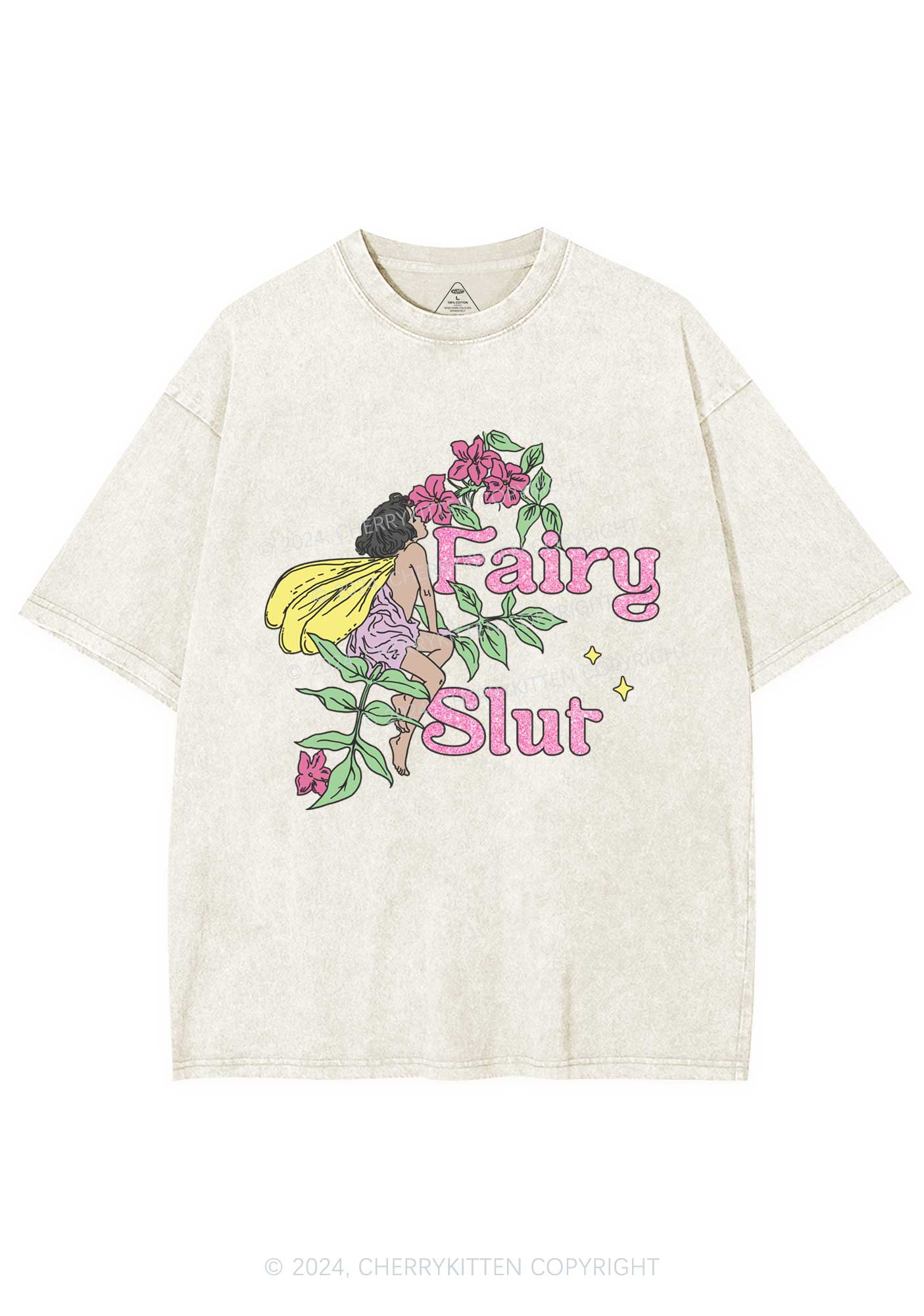 Fairy Slxt Y2K Washed Tee Cherrykitten - Image 5