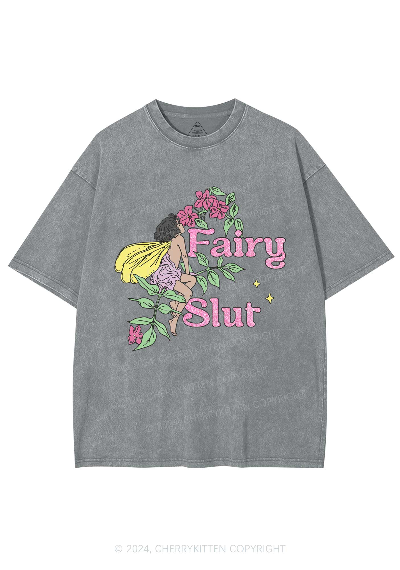 Fairy Slxt Y2K Washed Tee Cherrykitten - Image 6