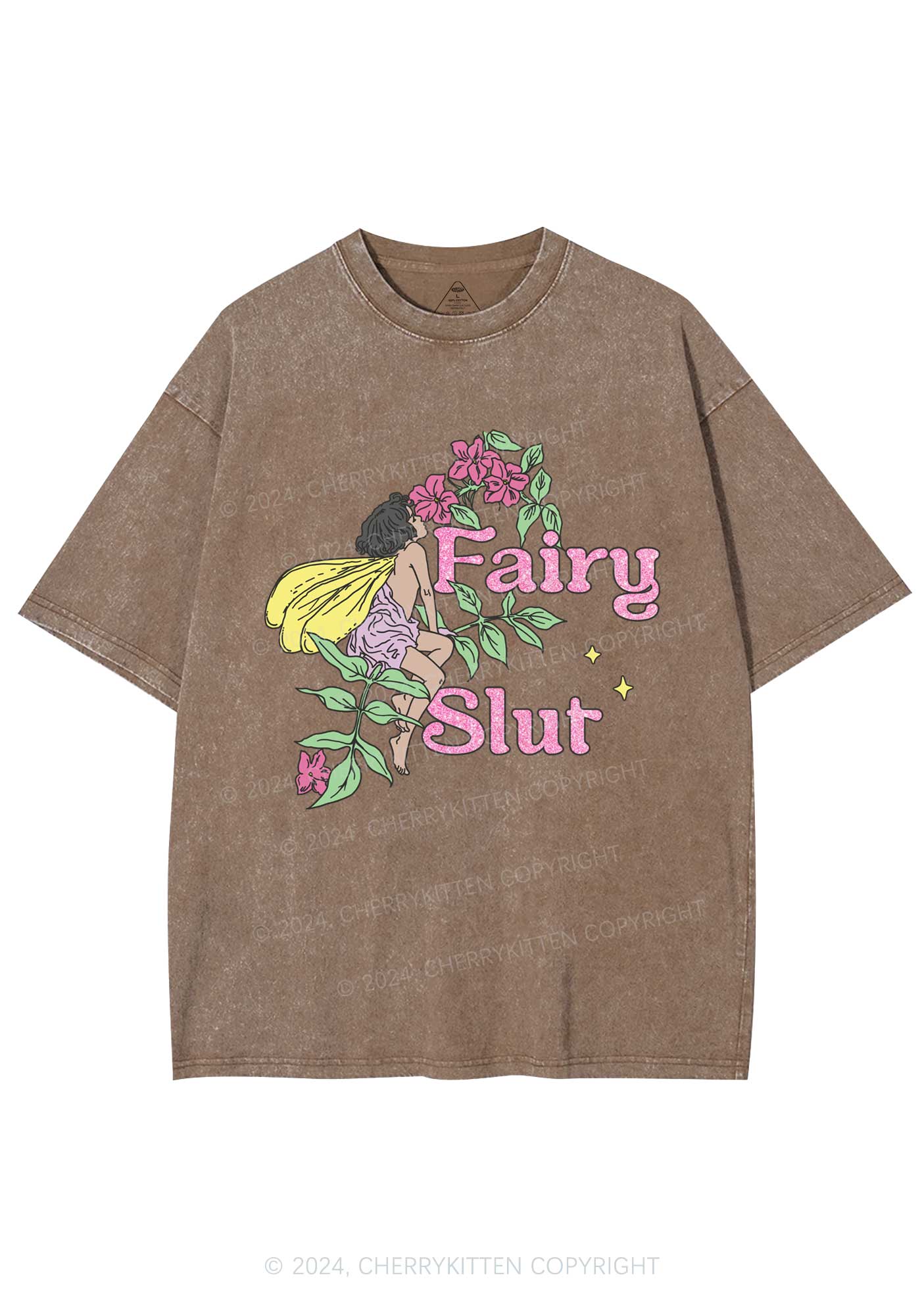 Fairy Slxt Y2K Washed Tee Cherrykitten - Image 7