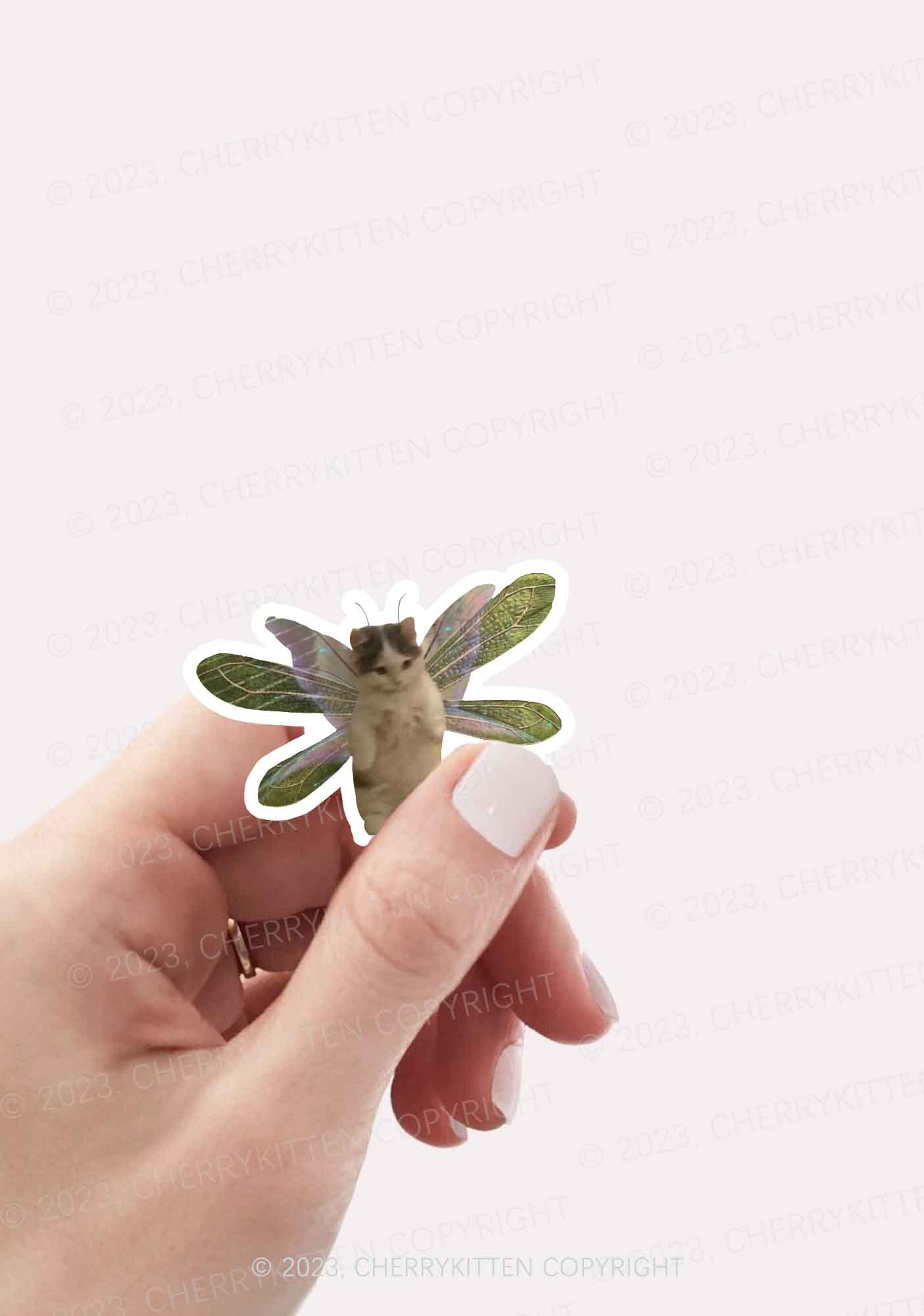 Fairycat Wings 1Pc Y2K Sticker Cherrykitten - Image 2