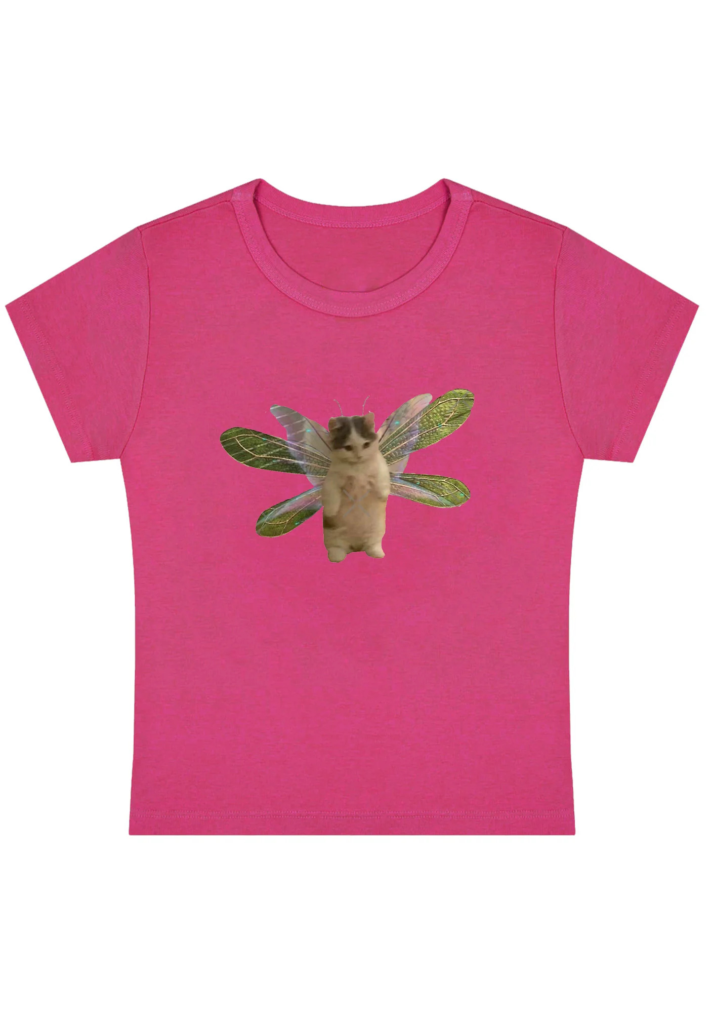 Fairycat Wings Y2K Baby Tee - Image 3