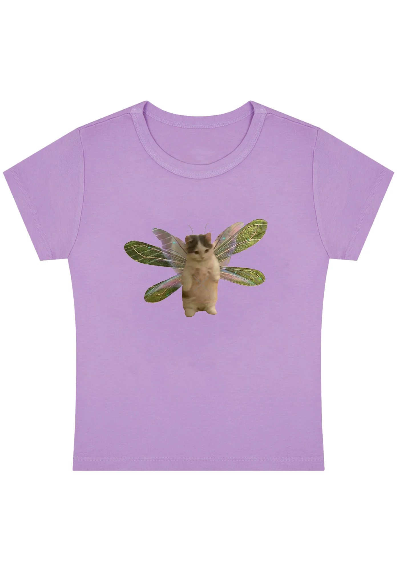 Fairycat Wings Y2K Baby Tee - Image 4