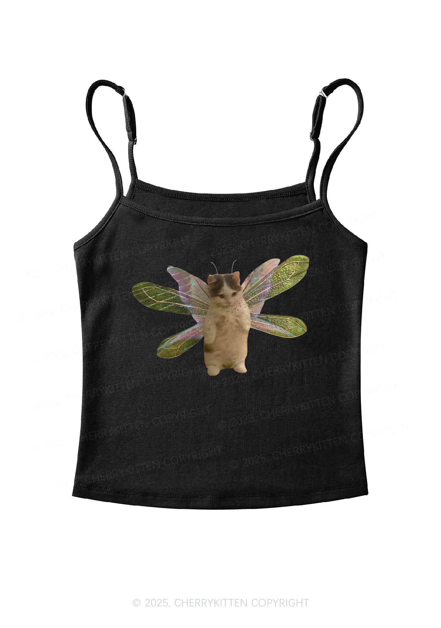 Fairycat Wings Y2K Spaghetti Strap Cami Cherrykitten - Image 3