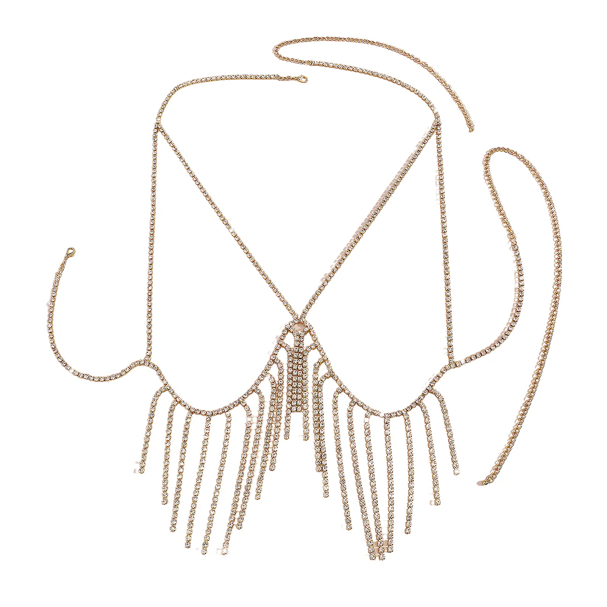 Fashion Metal Tassel Diamond Temperament Breast Chain - Image 3
