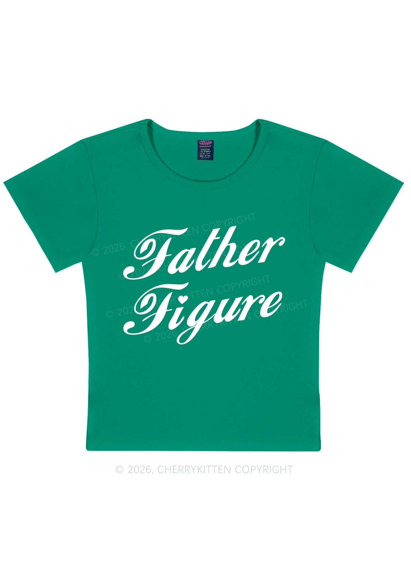 Father Figure Valentine's Day Y2K Baby Tee Cherrykitten - Image 11