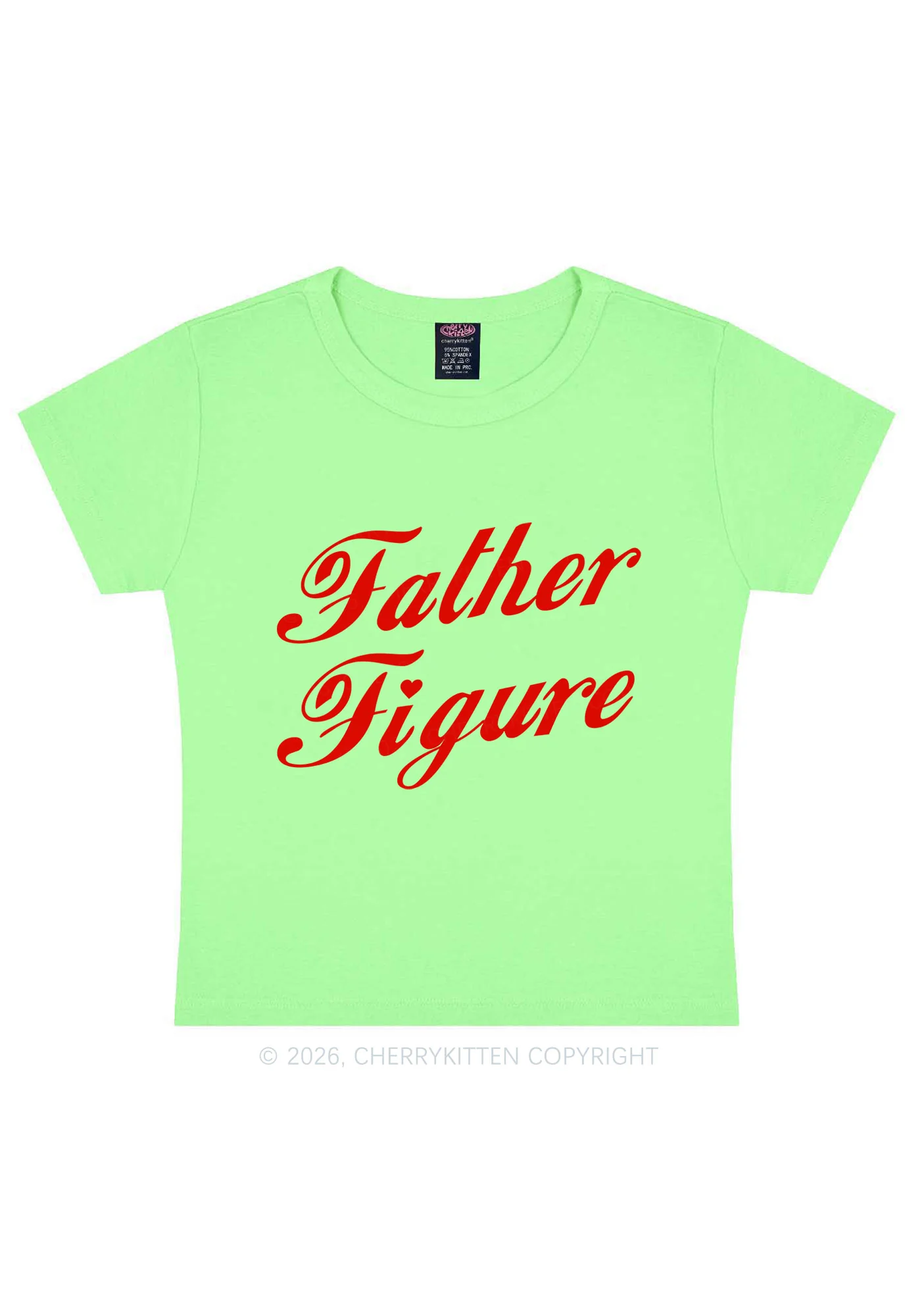 Father Figure Valentine's Day Y2K Baby Tee Cherrykitten - Image 12