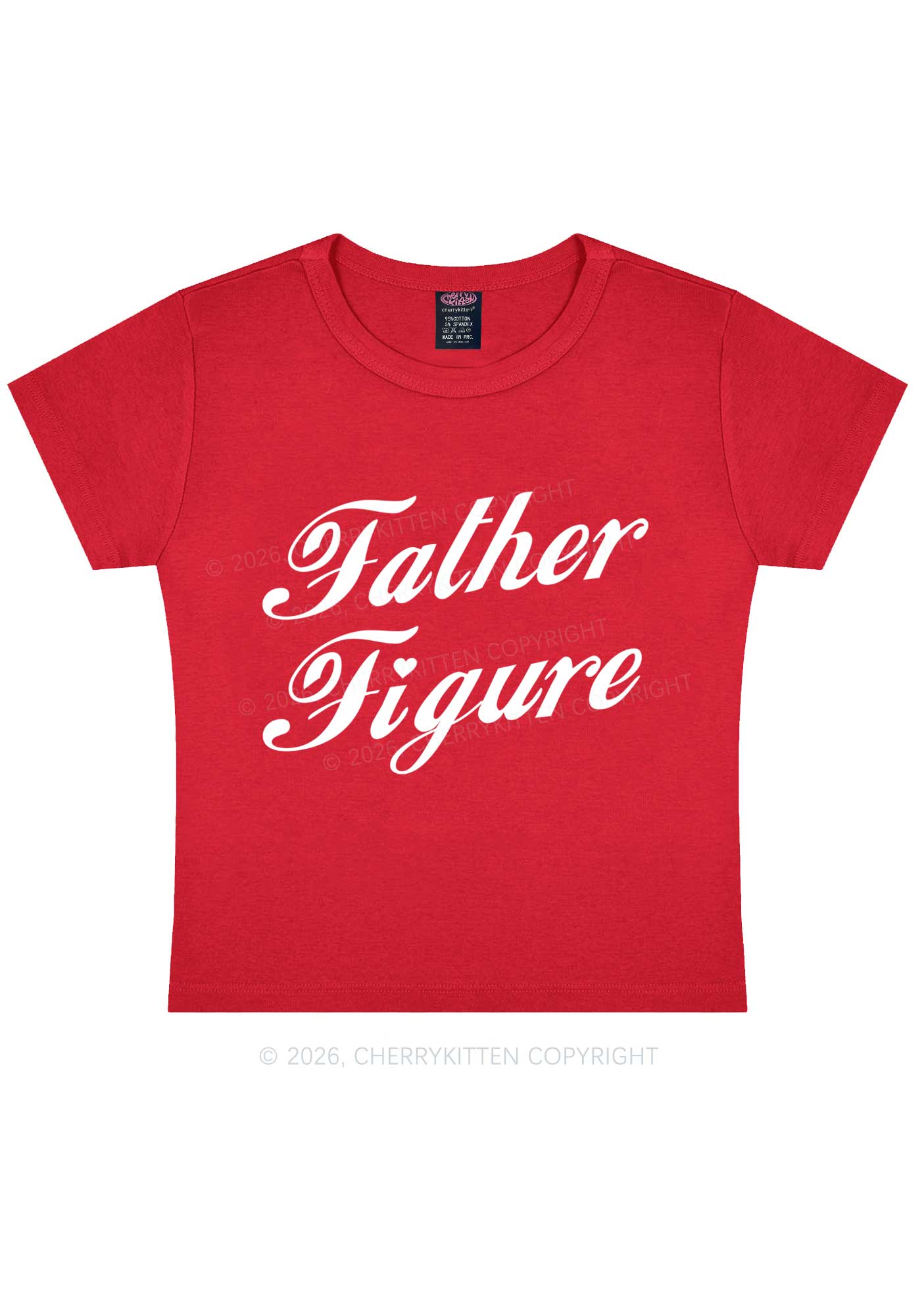 Father Figure Valentine's Day Y2K Baby Tee Cherrykitten - Image 5