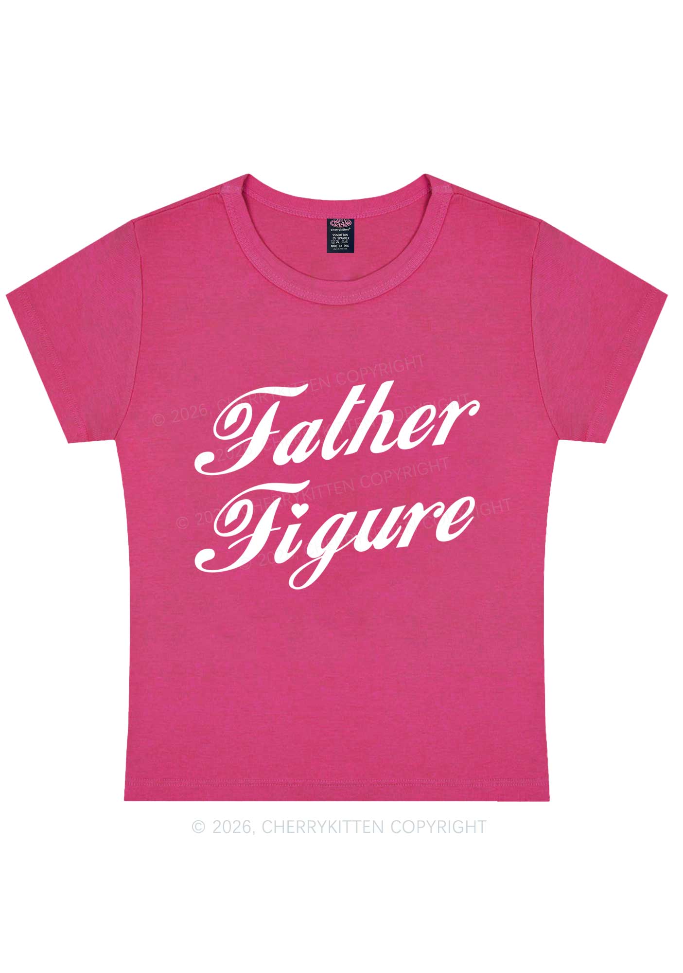 Father Figure Valentine's Day Y2K Baby Tee Cherrykitten - Image 6