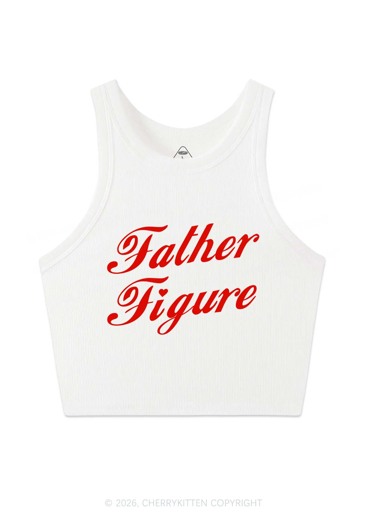 Father Figure Valentine's Day Y2K Crop Tank Top Cherrykitten - Image 4