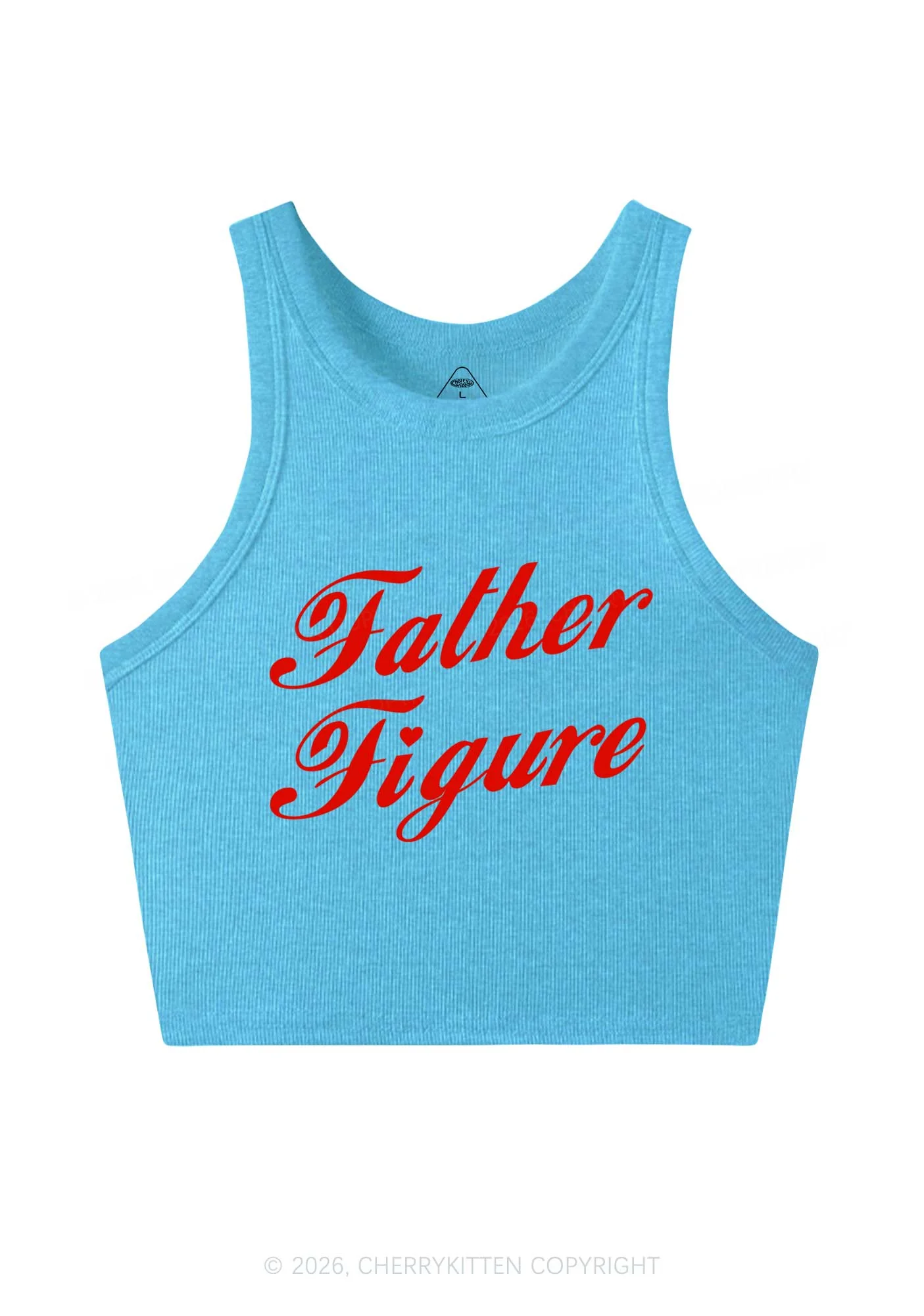 Father Figure Valentine's Day Y2K Crop Tank Top Cherrykitten - Image 5