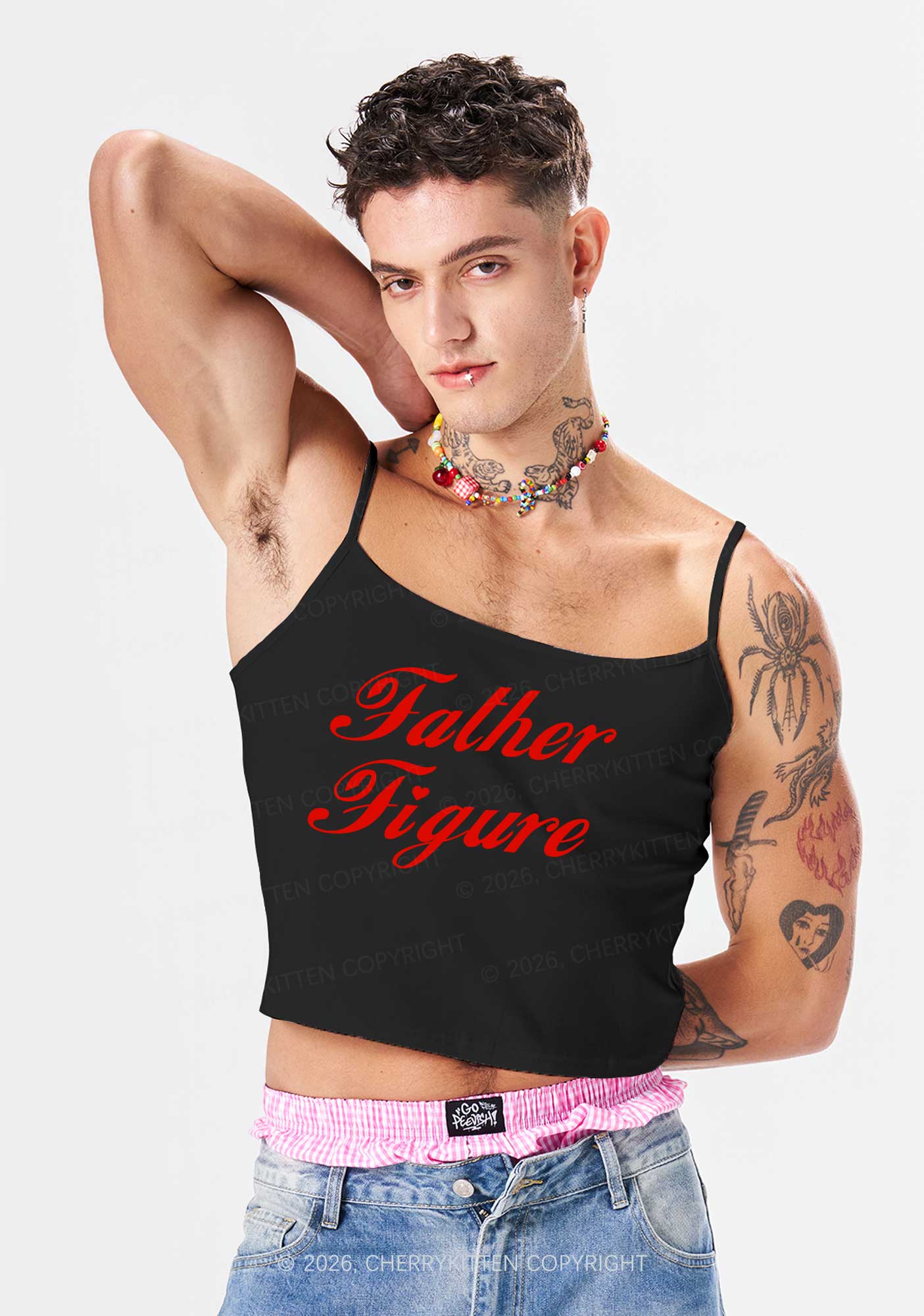 Father Figure Valentine's Day Y2K Spaghetti Strap Cami Cherrykitten - Image 2