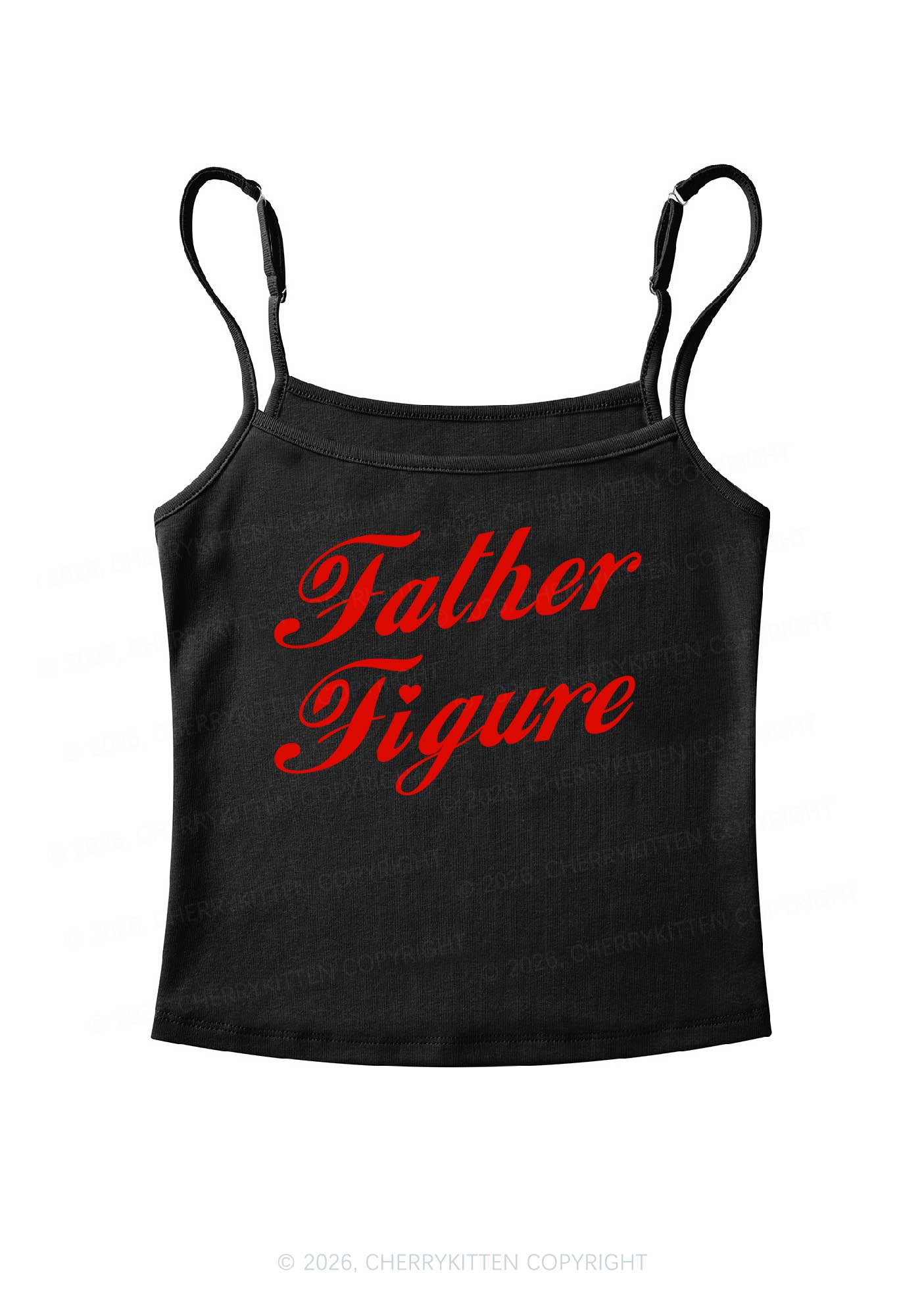 Father Figure Valentine's Day Y2K Spaghetti Strap Cami Cherrykitten - Image 3