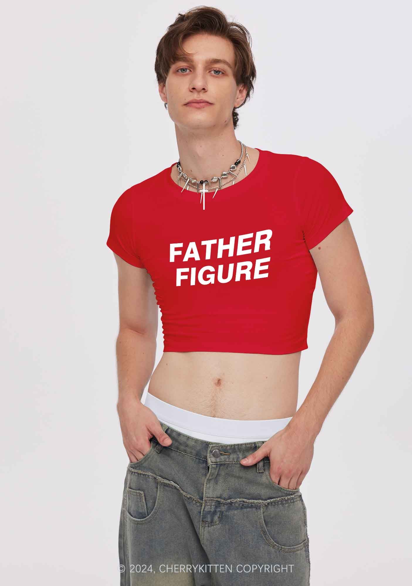 Father Figure Y2K Baby Tee Cherrykitten - Image 2