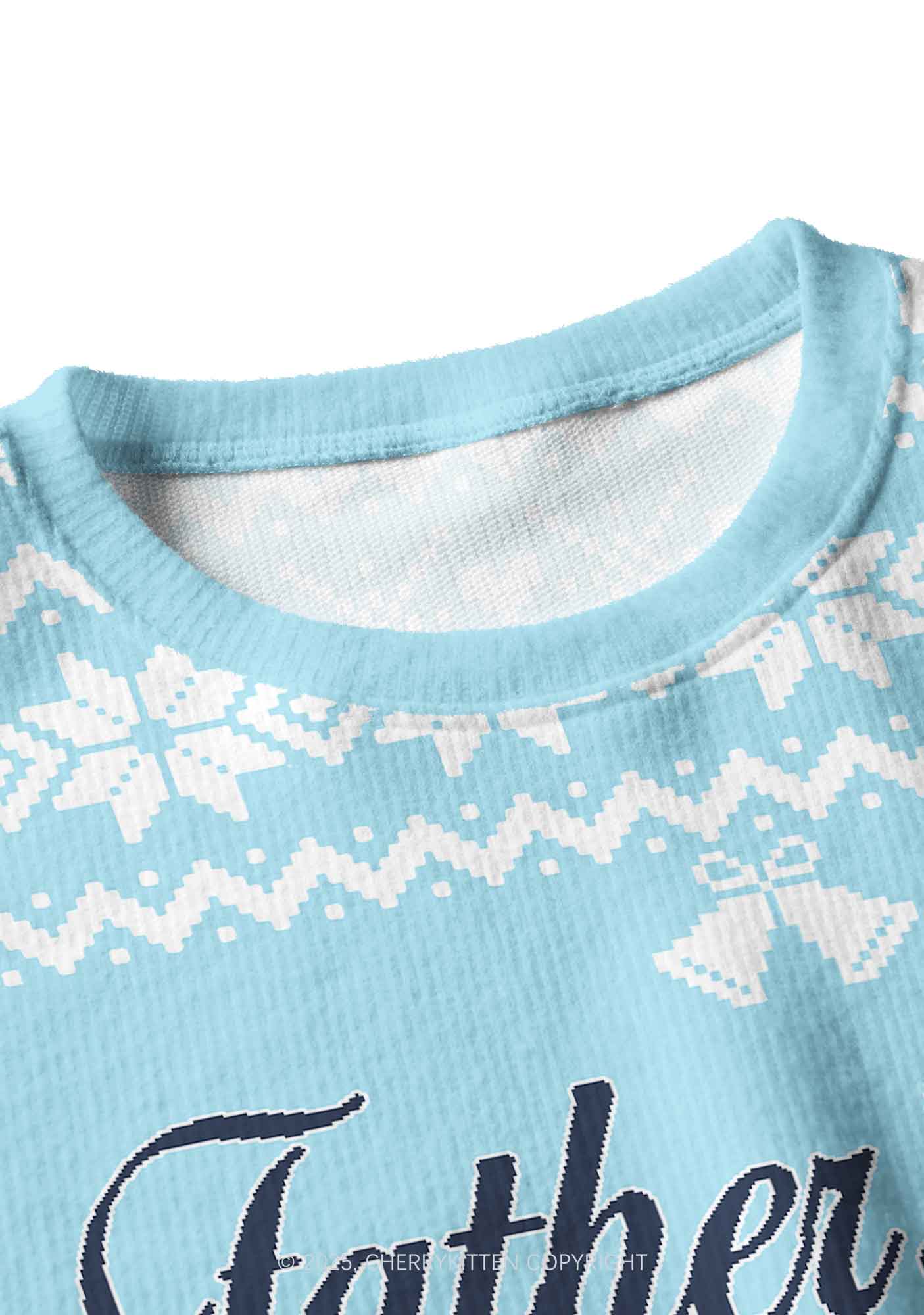 Father Figure Y2K Christmas Crop Knit Sweatshirt Cherrykitten - Image 4