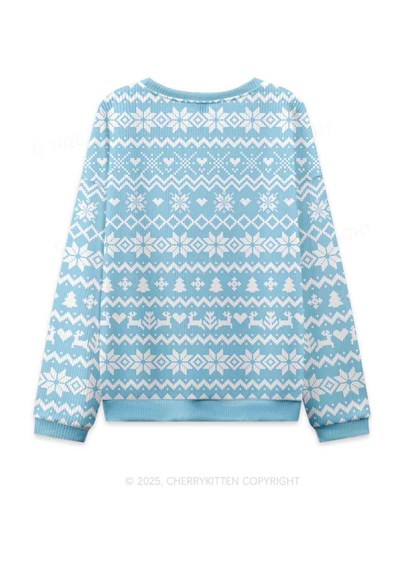 Father Figure Y2K Christmas Knit Sweatshirt Cherrykitten - Image 2