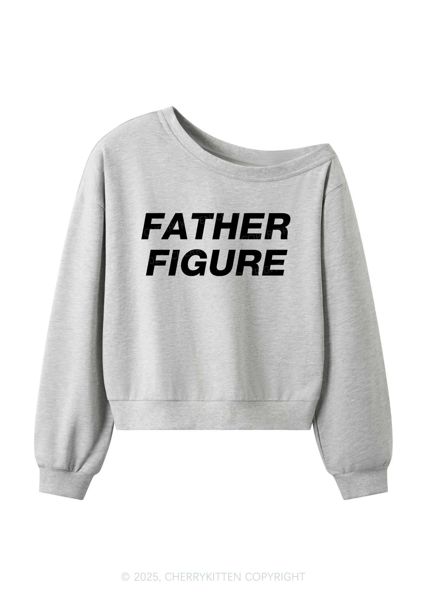 Father Figure Y2K Off Shoulder Sweatshirts Cherrykitten - Image 3