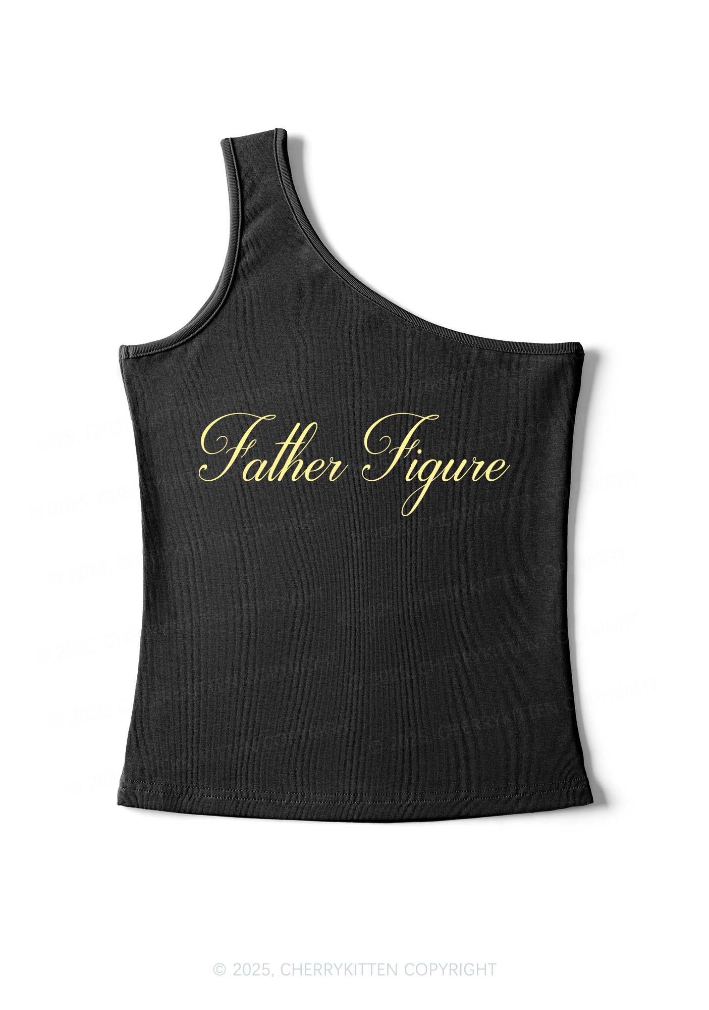 Father Figure Y2K One Shoulder Tank Top Cherrykitten - Image 2