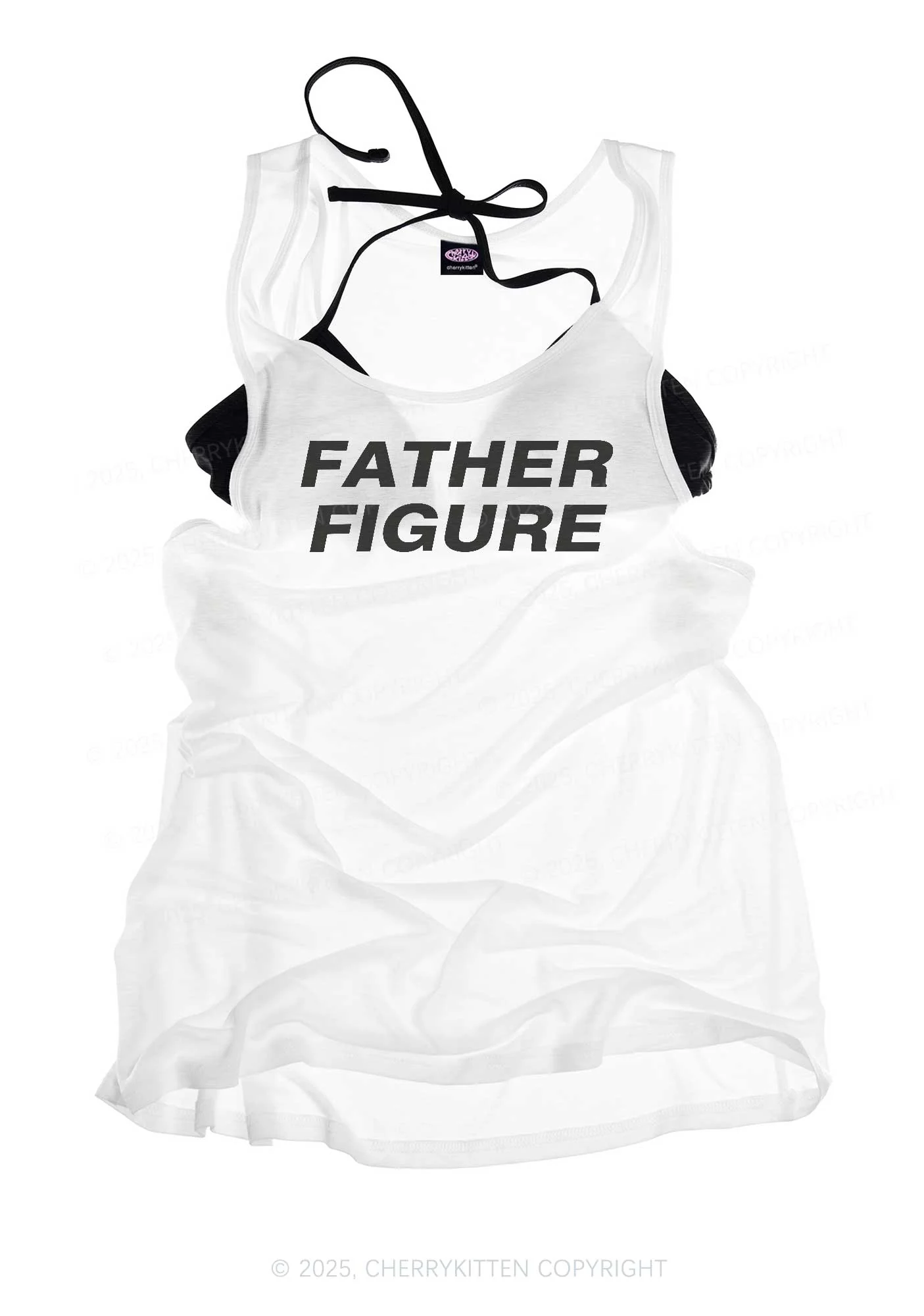 Father Figure Y2K Sheer Boyfriend Tank Cherrykitten - Image 3