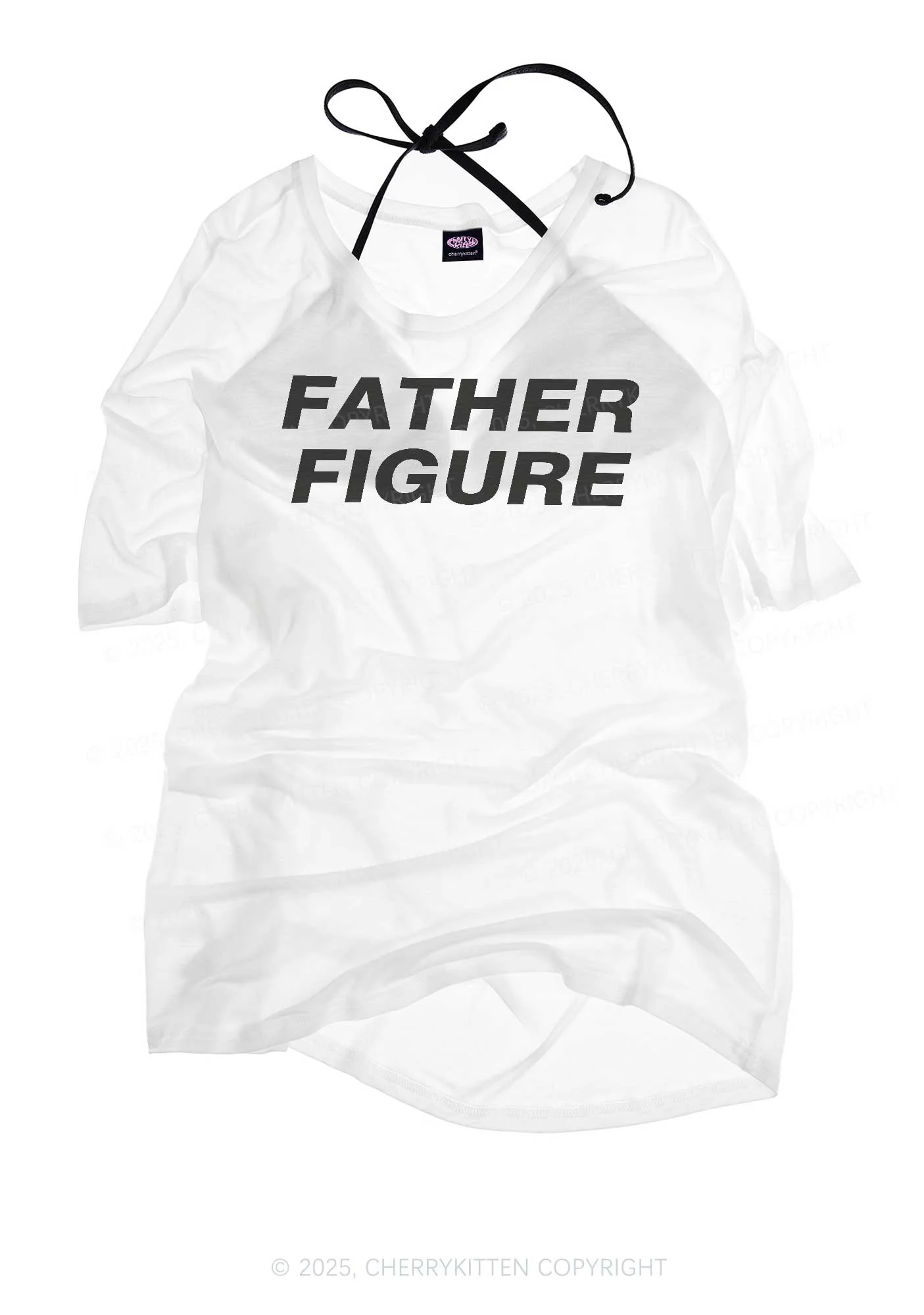 Father Figure Y2K Sheer Boyfriend Tee Cherrykitten - Image 3